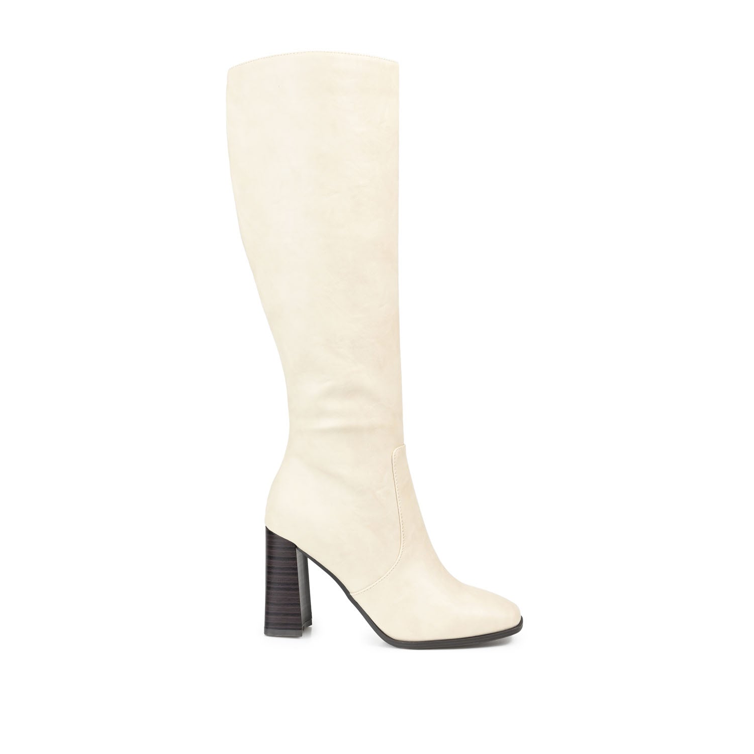 KARIMA TALL BOOTS IN WIDE CALF - Off White PU