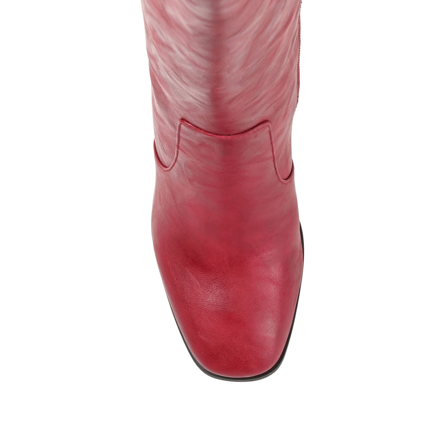 KARIMA TALL BOOT IN X-WIDE CALF - Red PU