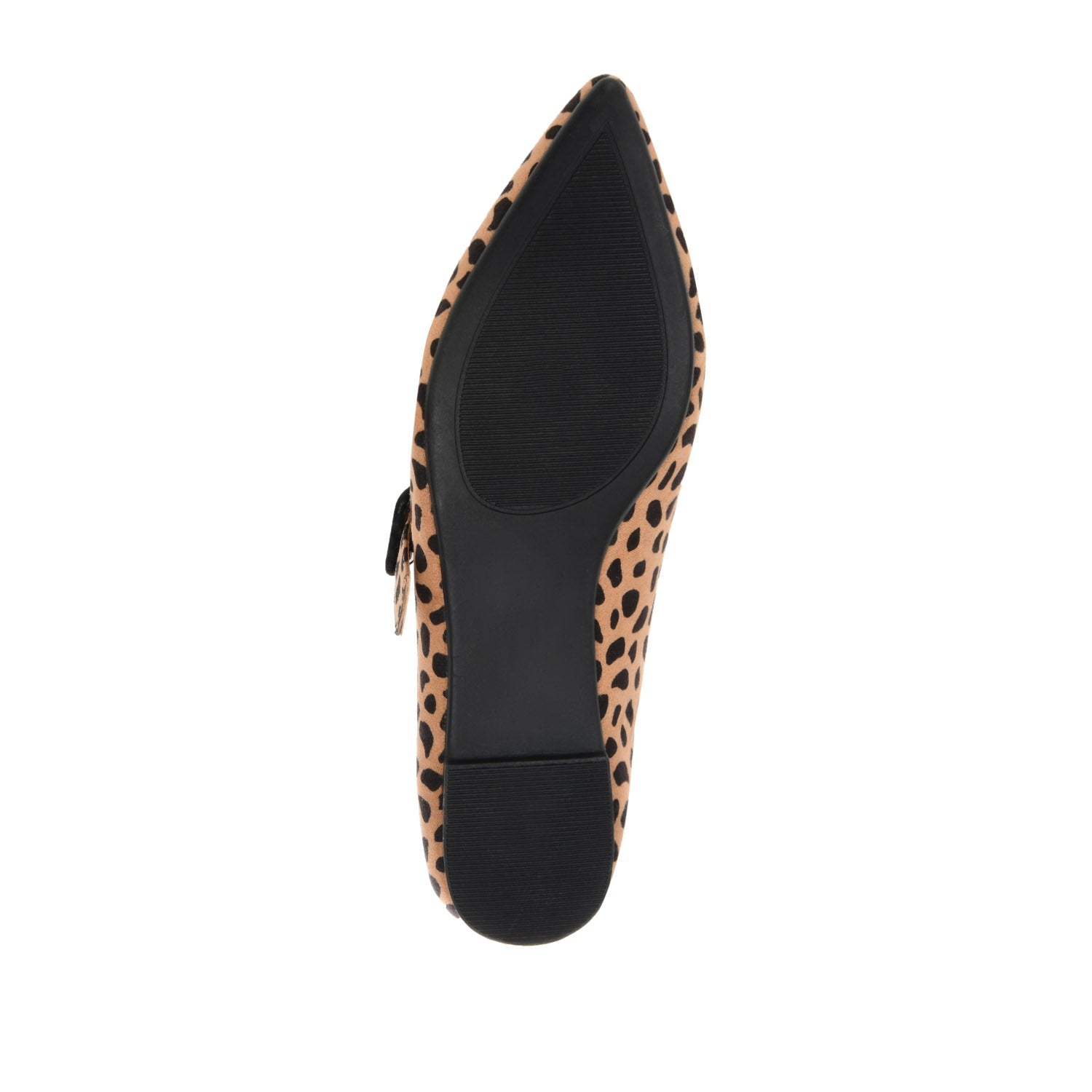 KARISSA MARY JANE FLATS IN FAUX SUEDE - Cheetah Faux Suede