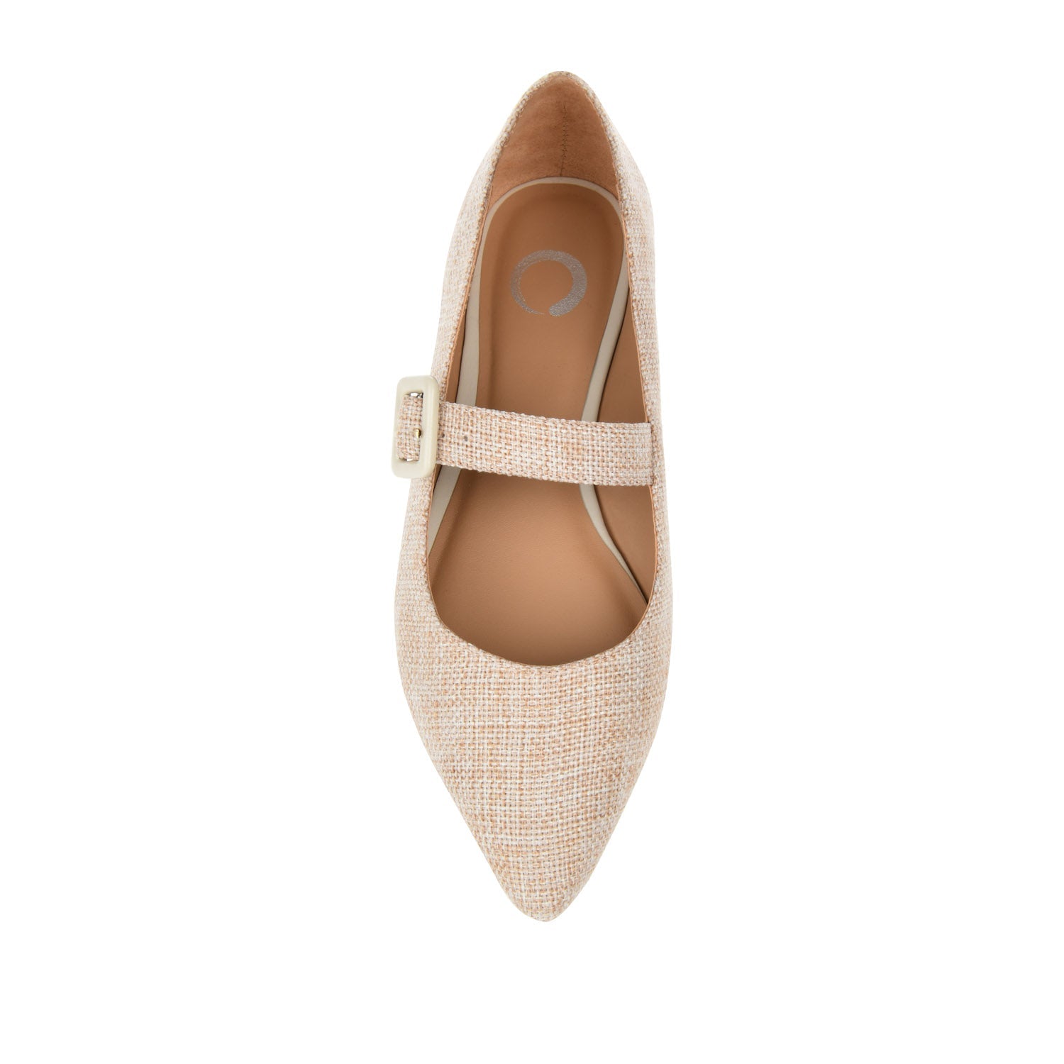 KARISSA MARY JANE FLATS IN FAUX SUEDE - Beige Linen
