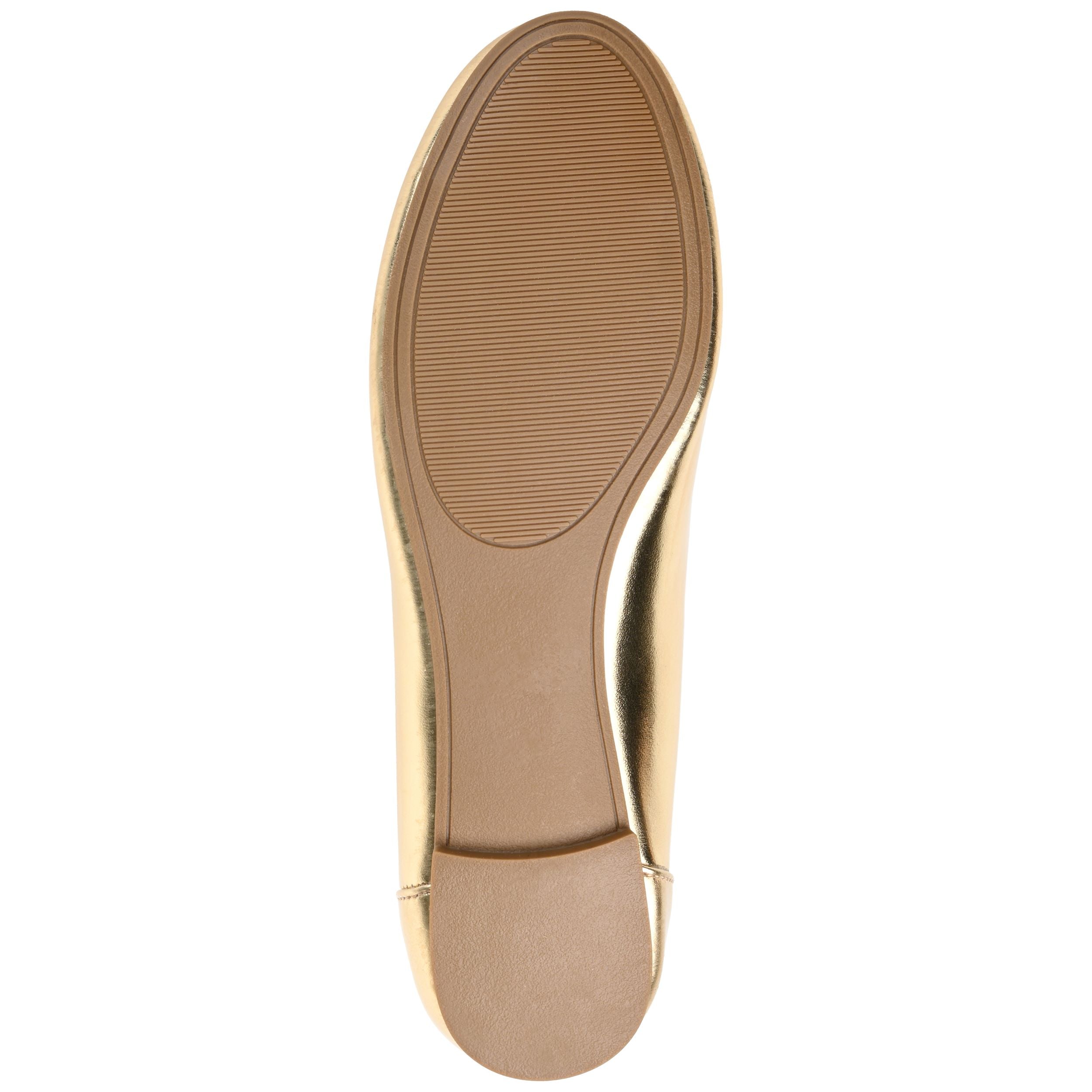 KAVN BALLET FLATS IN VEGAN LEATHER - Gold PU