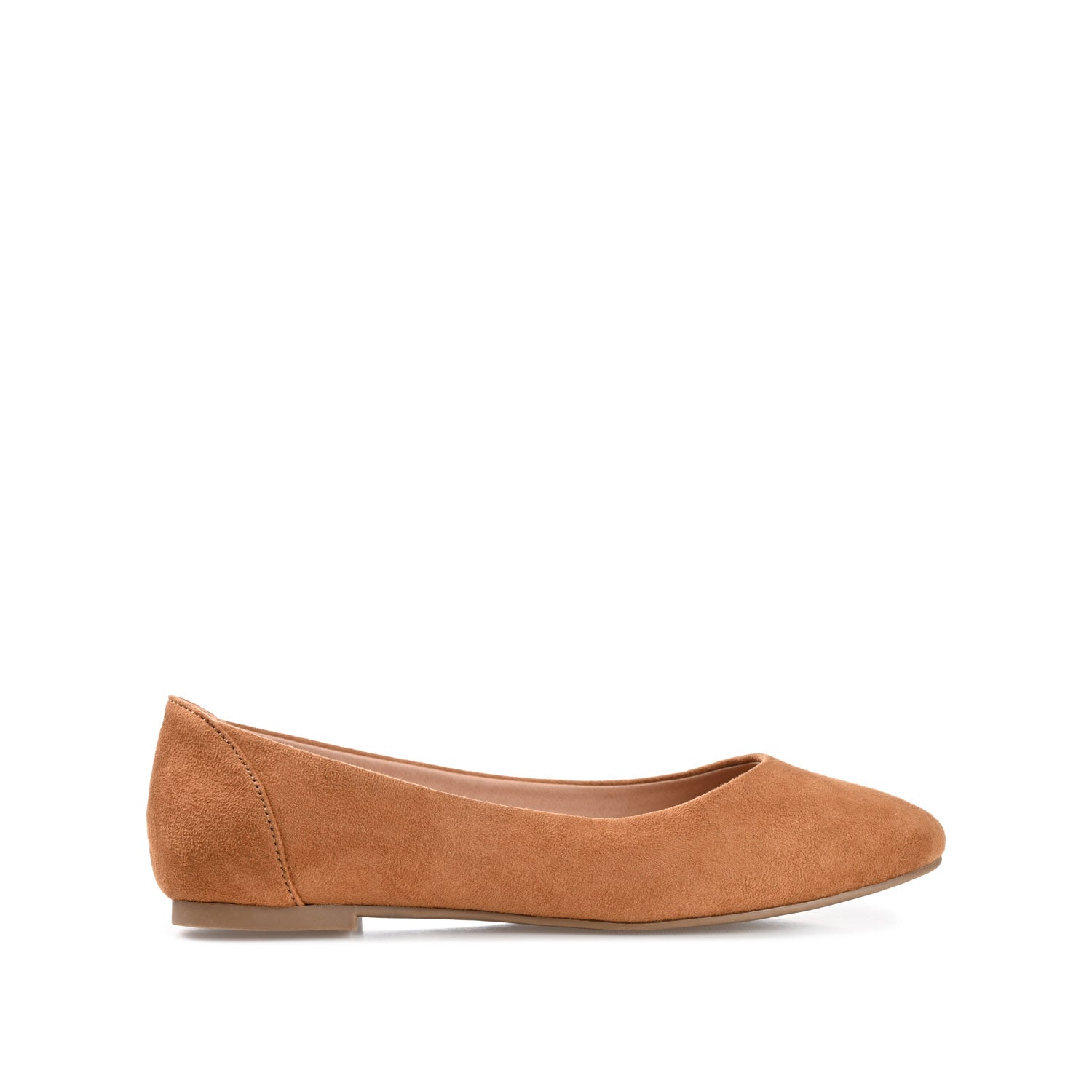 KAVN FAUX SUEDE FLATS IN WIDE - Tan