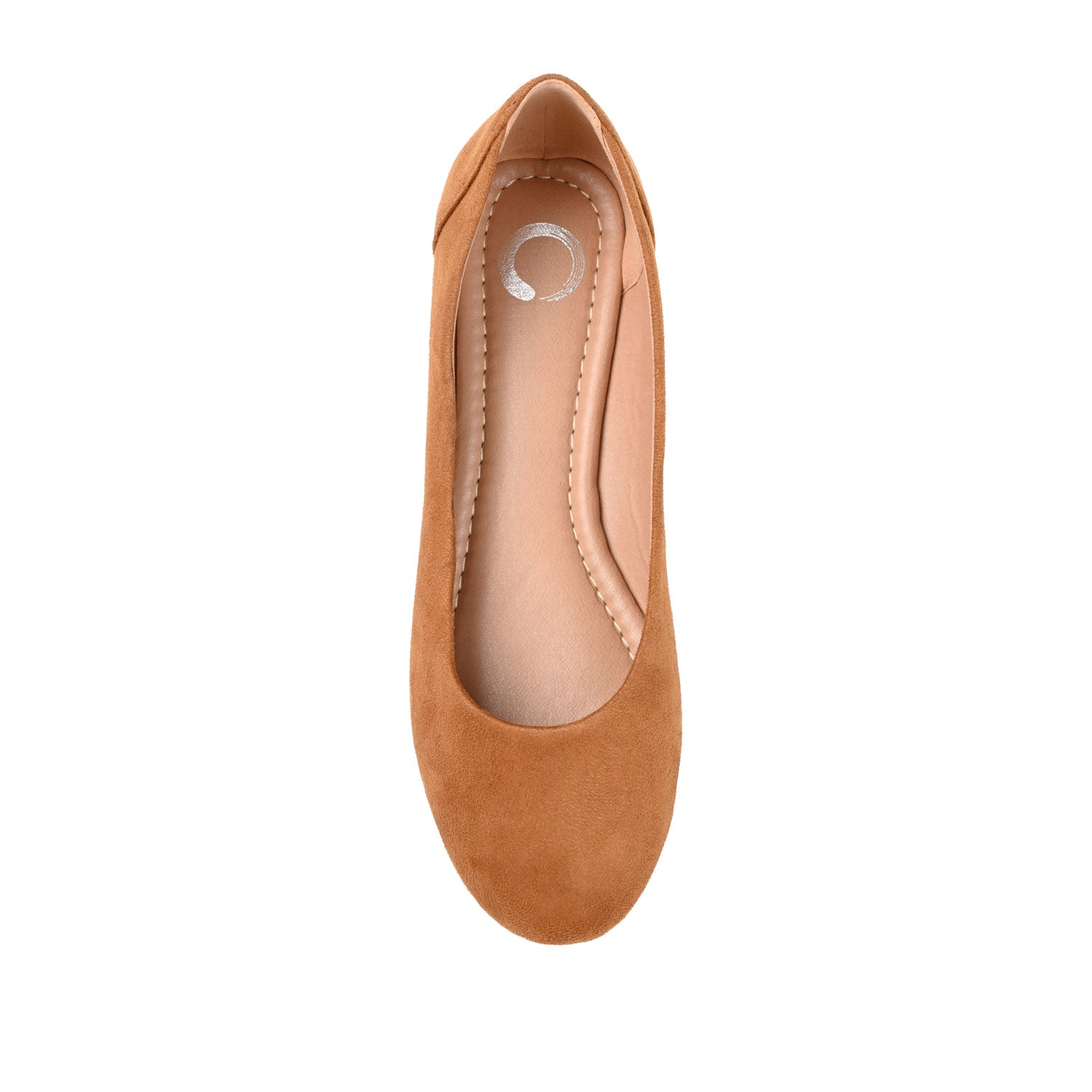 KAVN FAUX SUEDE FLATS IN WIDE - Tan