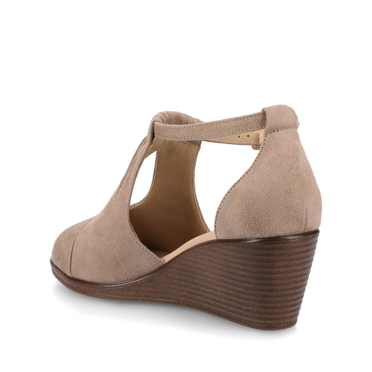 KEDZIE WEDGE HEELED SANDALS IN WIDE - Taupe Suede