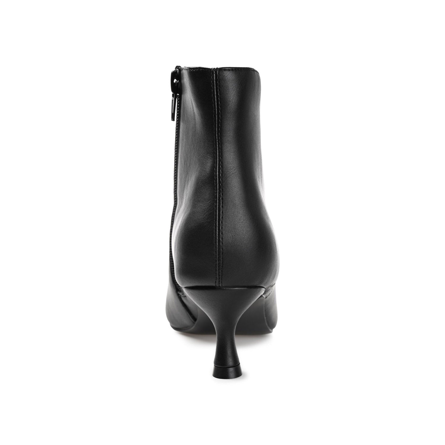 KELSSA POINTED TOE BOOTIES IN VEGAN LEATHER - Black