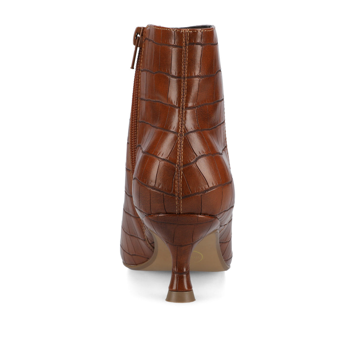 KELSSA POINTED TOE BOOTIES IN WIDE - Cognac Croco