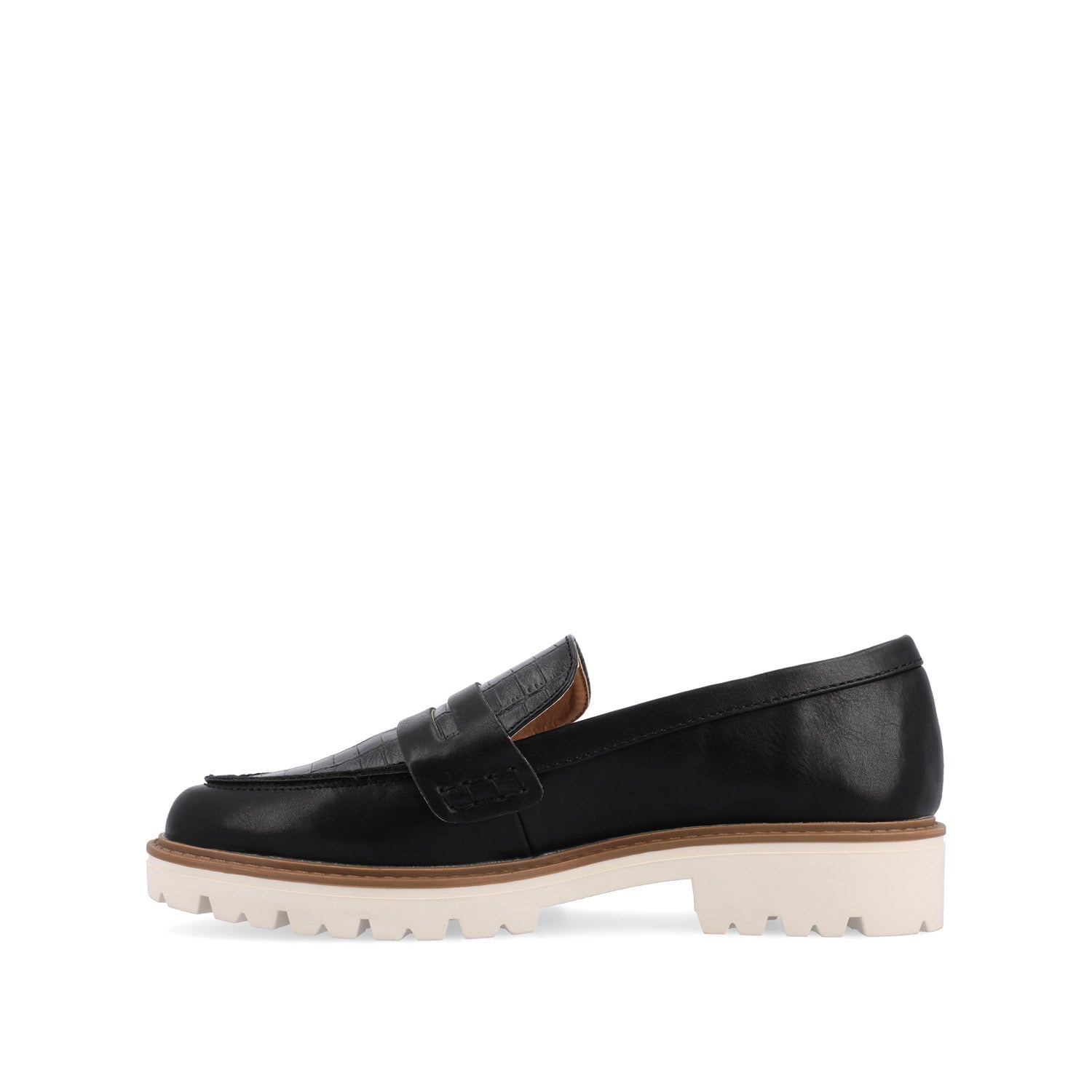 KENLY LOAFER FLATS IN VEGAN LEATHER - Black PU