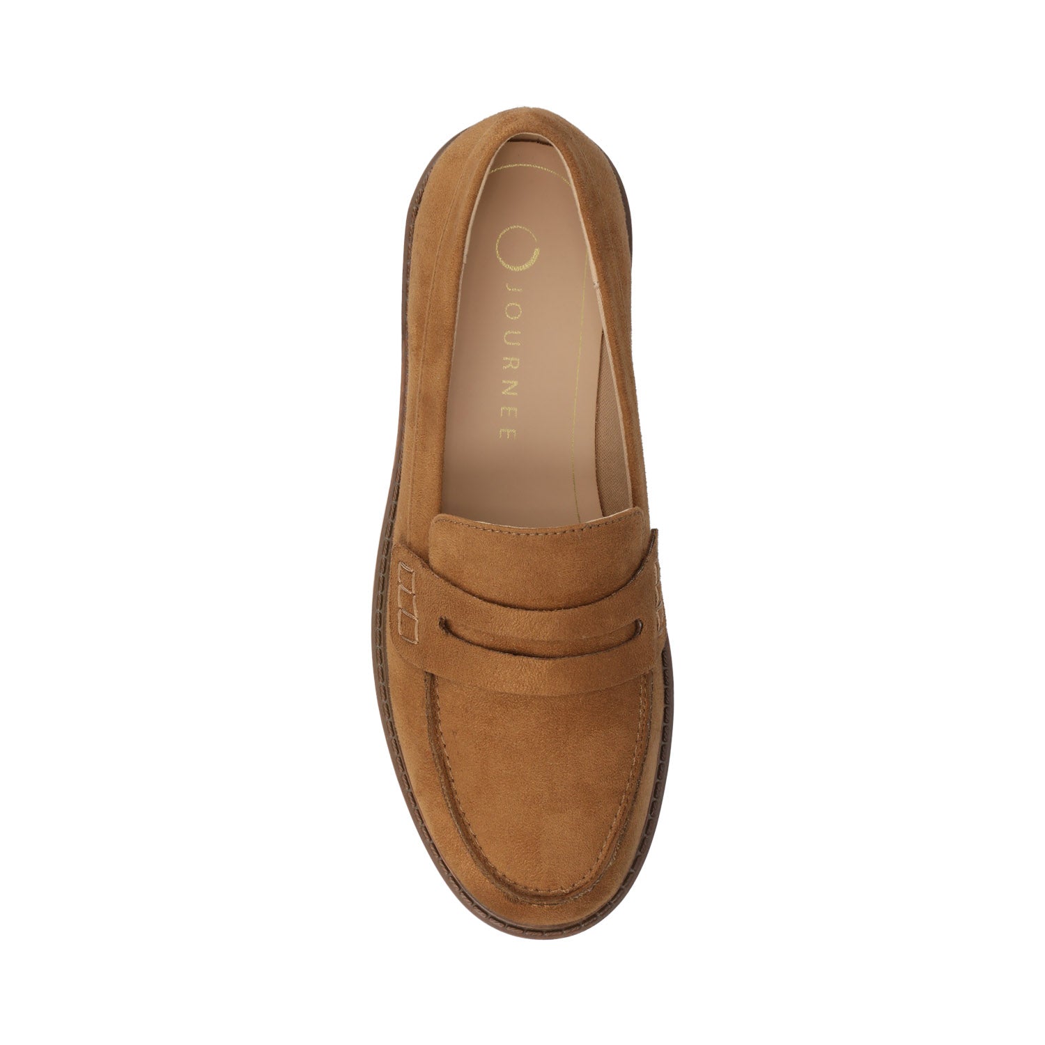 KENLY LOAFER FLATS IN FAUX SUEDE - Tan Faux Suede