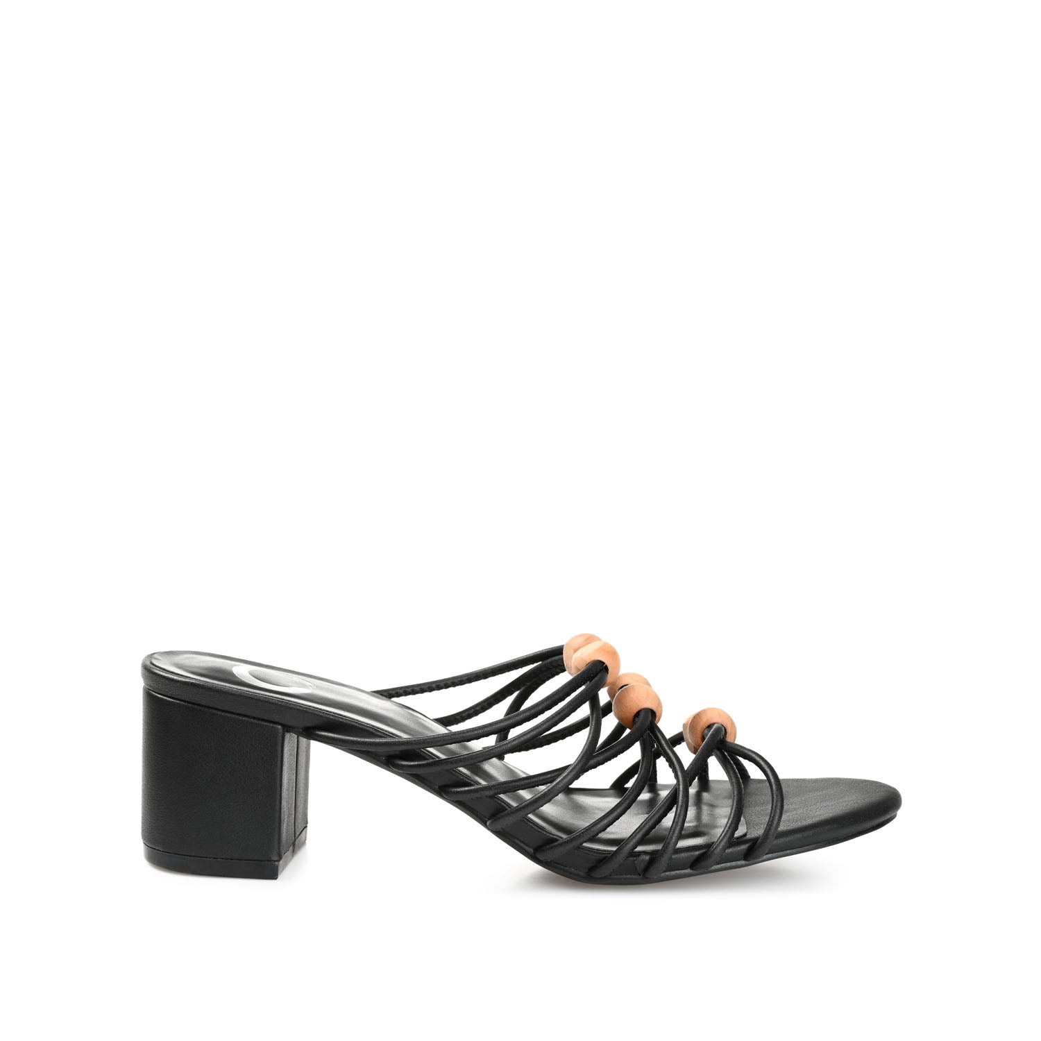 KENNADI BLOCK HEELED MULTI STRAP SANDALS - Black