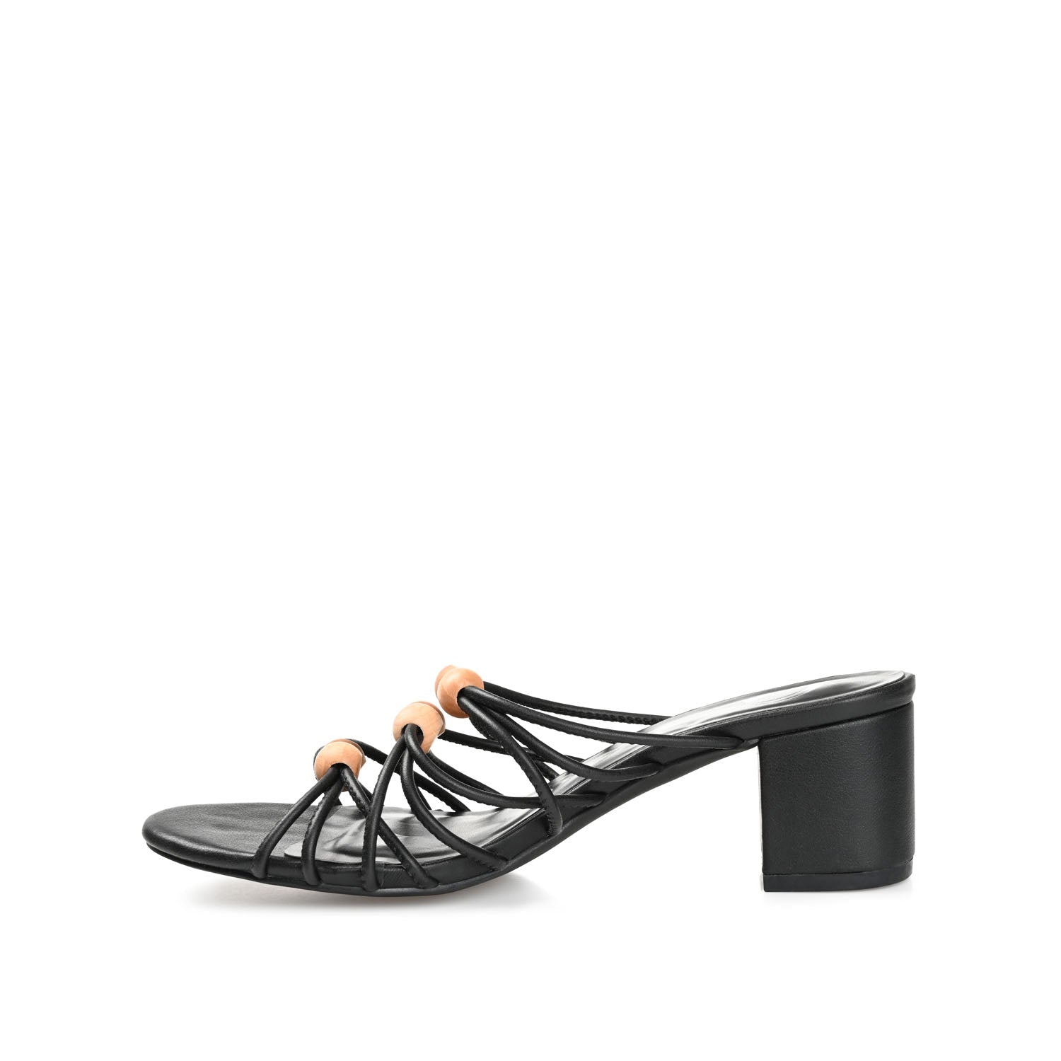 KENNADI BLOCK HEELED MULTI STRAP SANDALS - Black