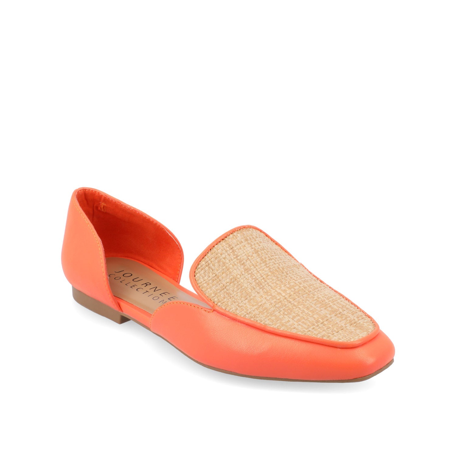 KENNZA LOAFER FLATS IN VEGAN LEATHER - Orange