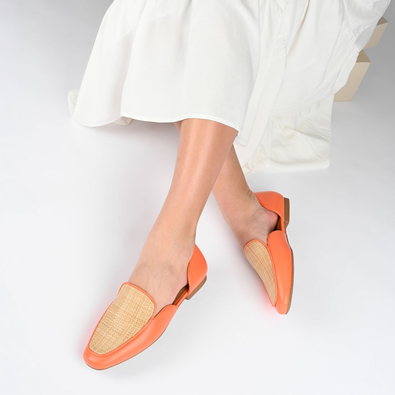 KENNZA LOAFER FLATS IN VEGAN LEATHER - Sage