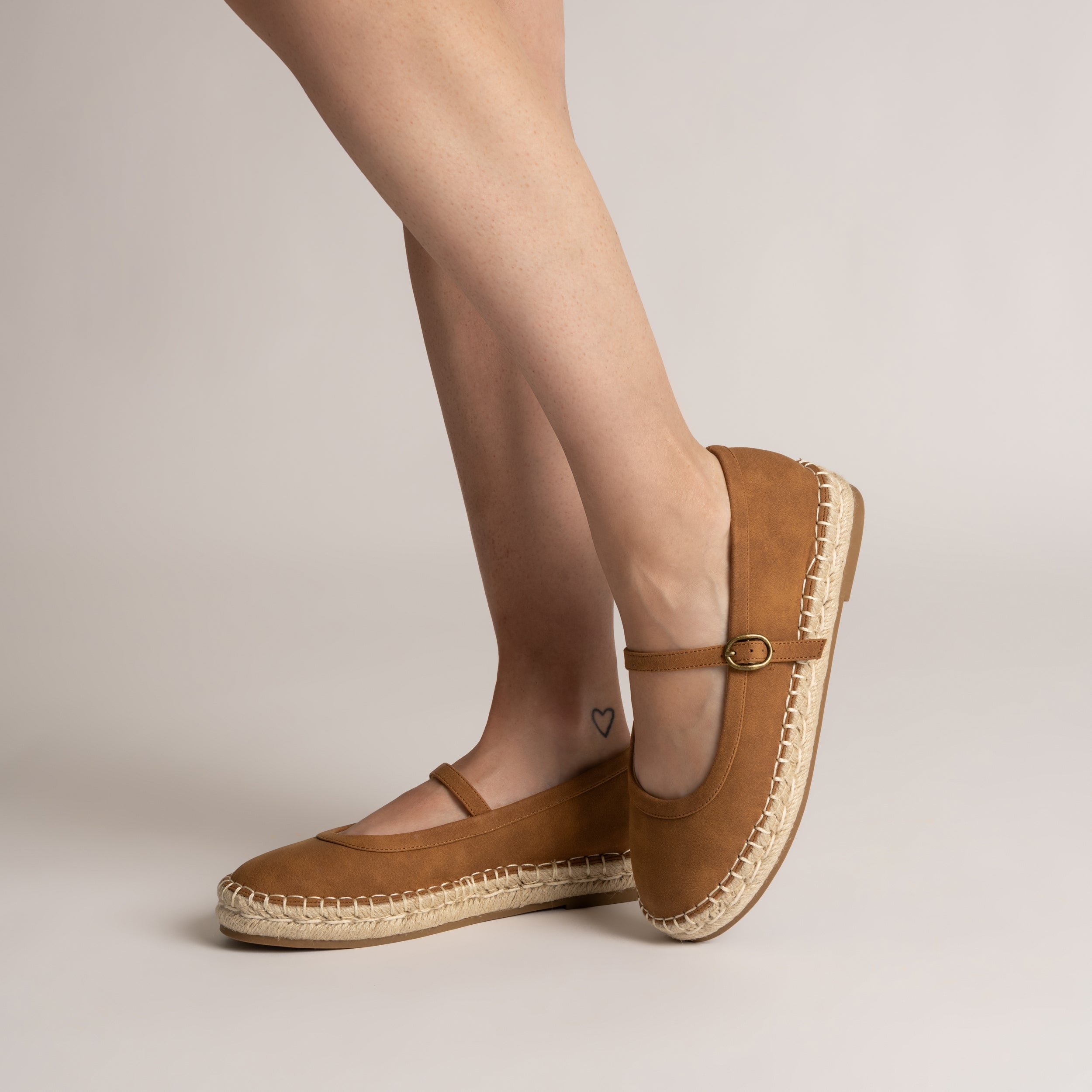 KENZIE ESPADRILLE MARY JANES - Tan