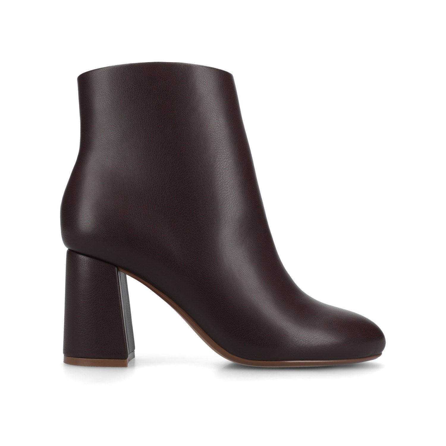 princess polly baby blue dress Women Dark Brown Leather Boots, Stylish Ankle Booties, Sexy Pointy Boots, Brown  Boots Women, Heeled Boots, Low Heel Boots, Wide Heel Boots main image 1