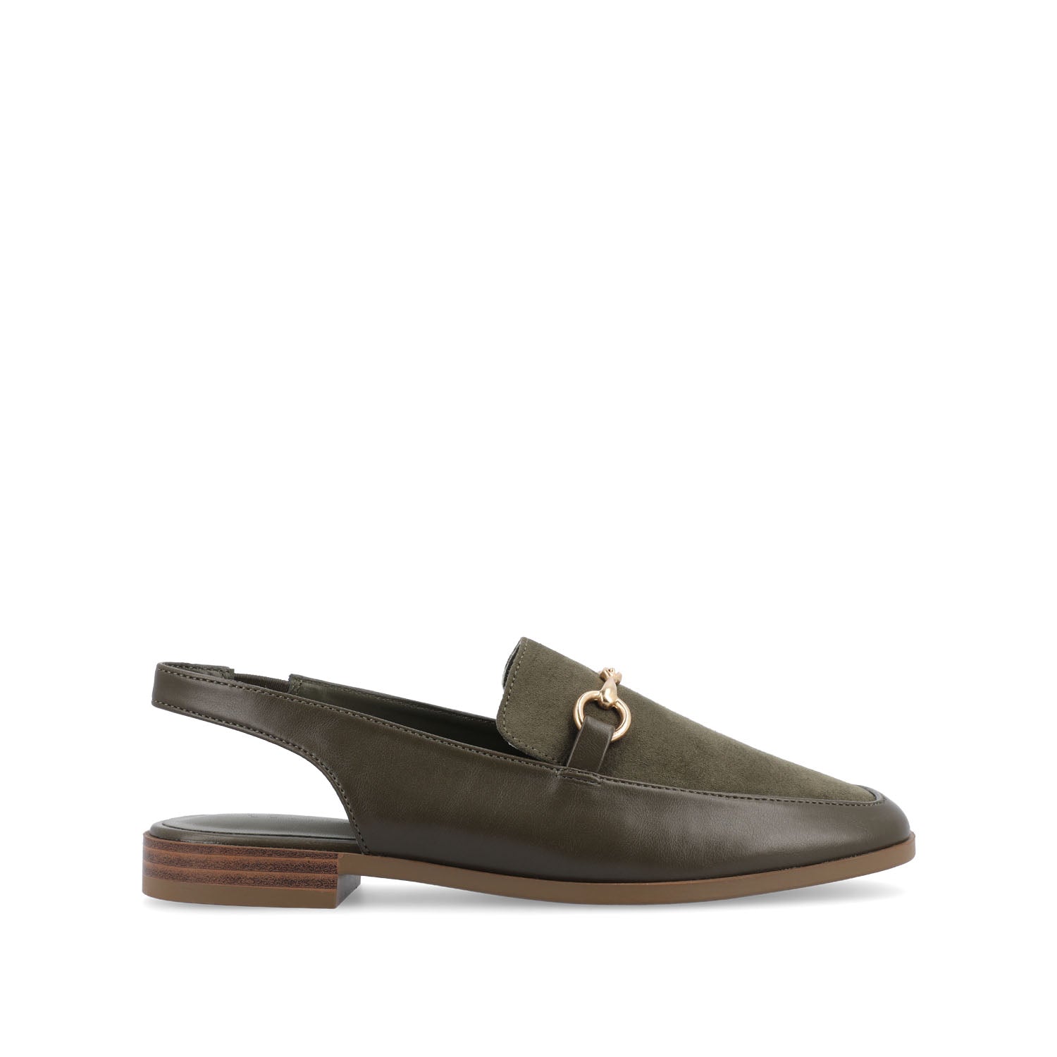 LAINEY LOAFER FLATS IN VEGAN LEATHER - Green