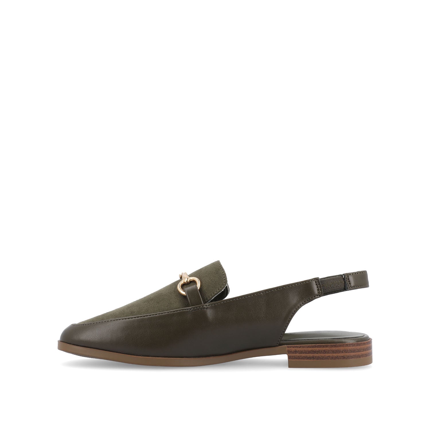 LAINEY LOAFER FLATS IN VEGAN LEATHER - Green