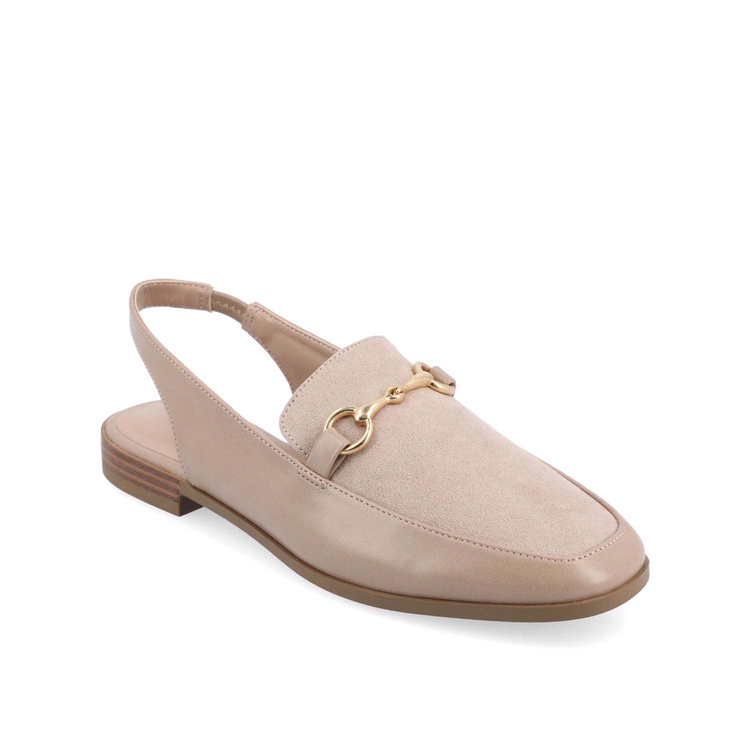 LAINEY LOAFER FLATS IN VEGAN LEATHER - Taupe