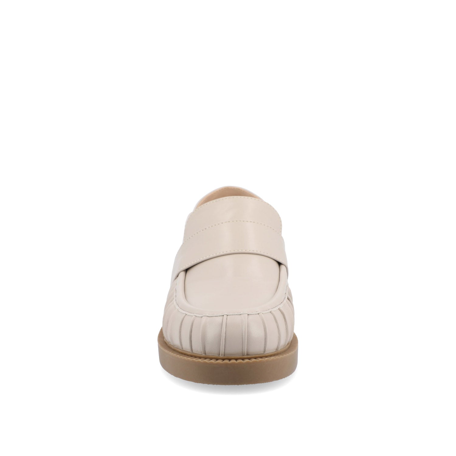 LAKENN RUCHED LOAFER FLAT IN VEGAN LEATHER