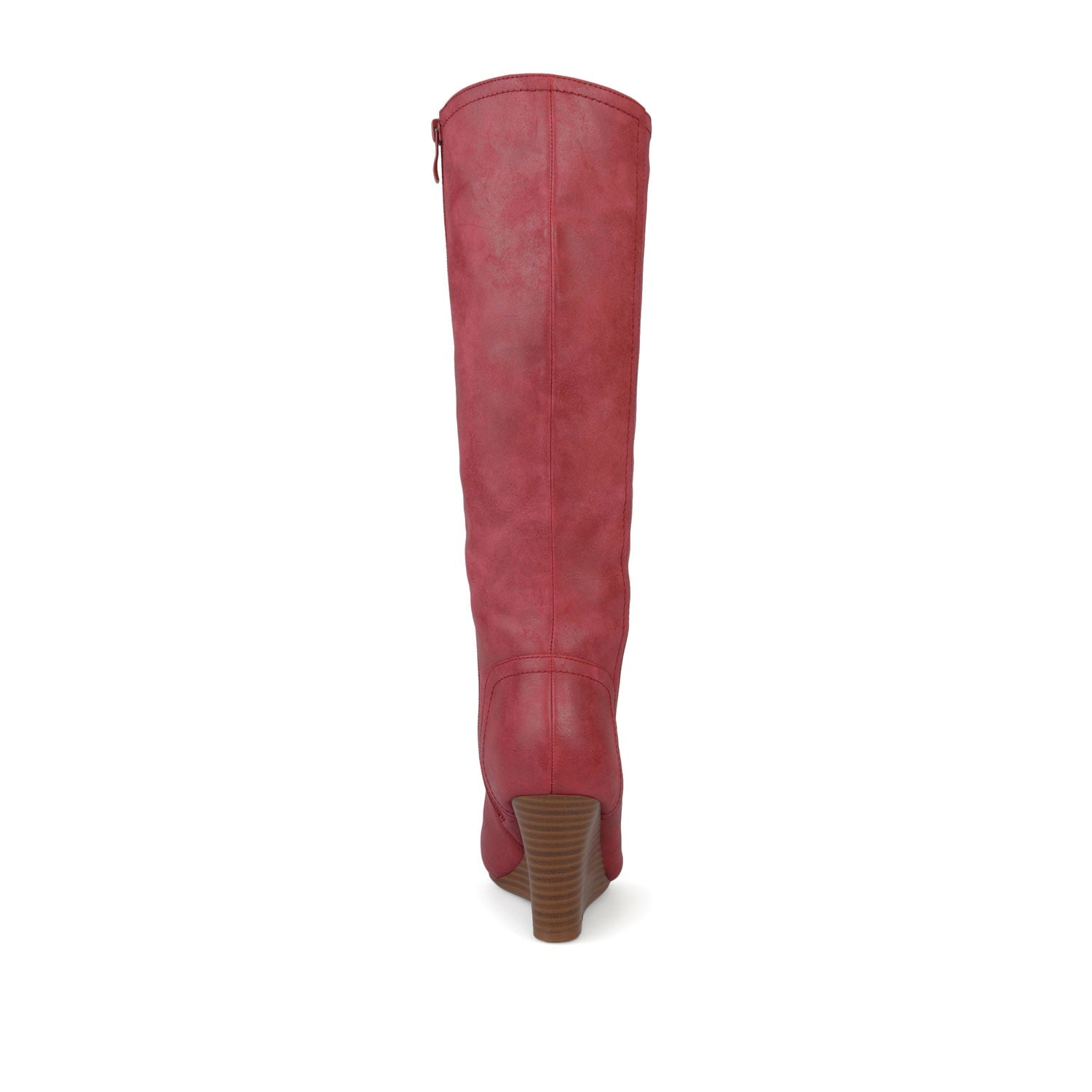LANGLY KNEE-HIGH BOOTS IN VEGAN LEATHER - Red