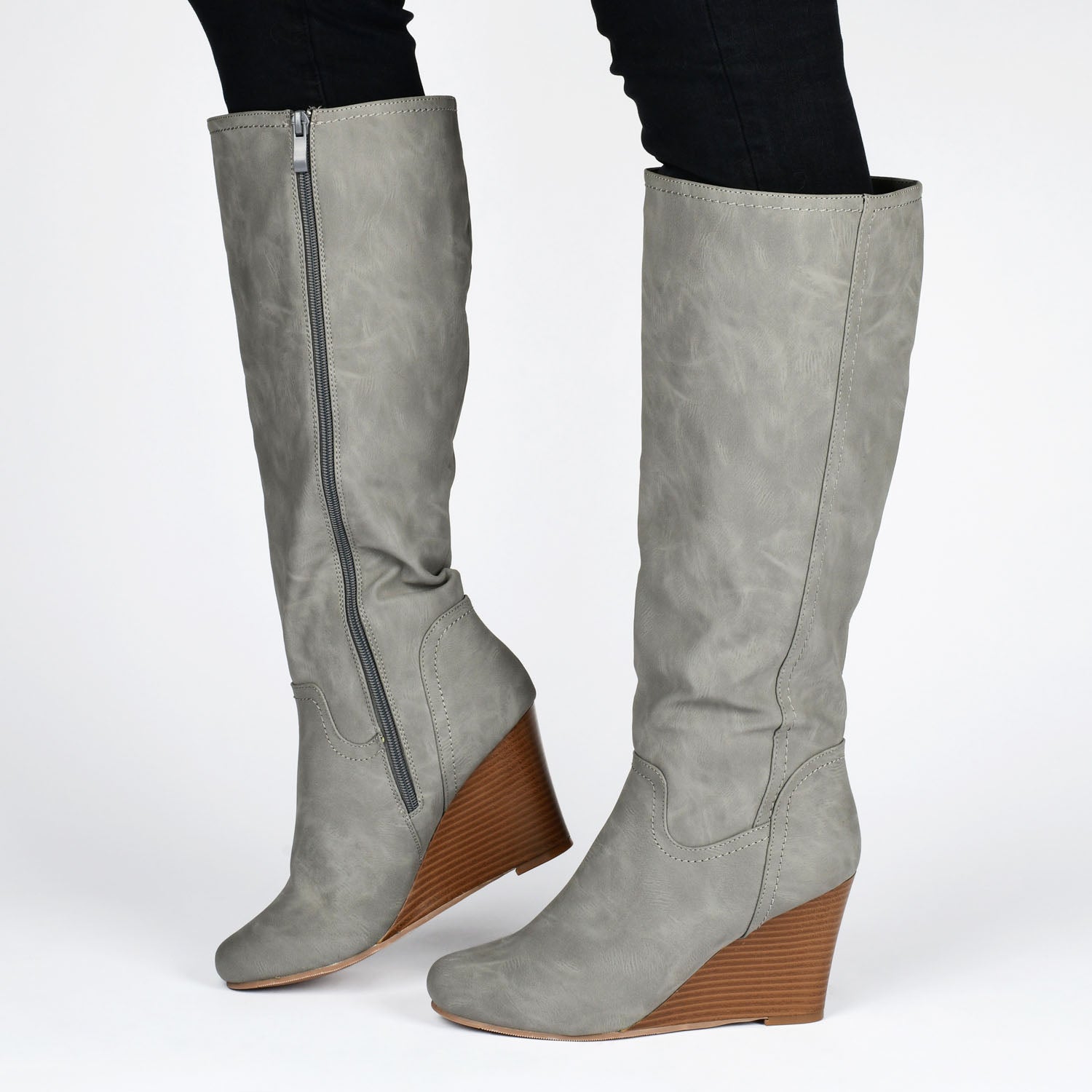 LANGLY KNEE-HIGH BOOTS IN VEGAN LEATHER