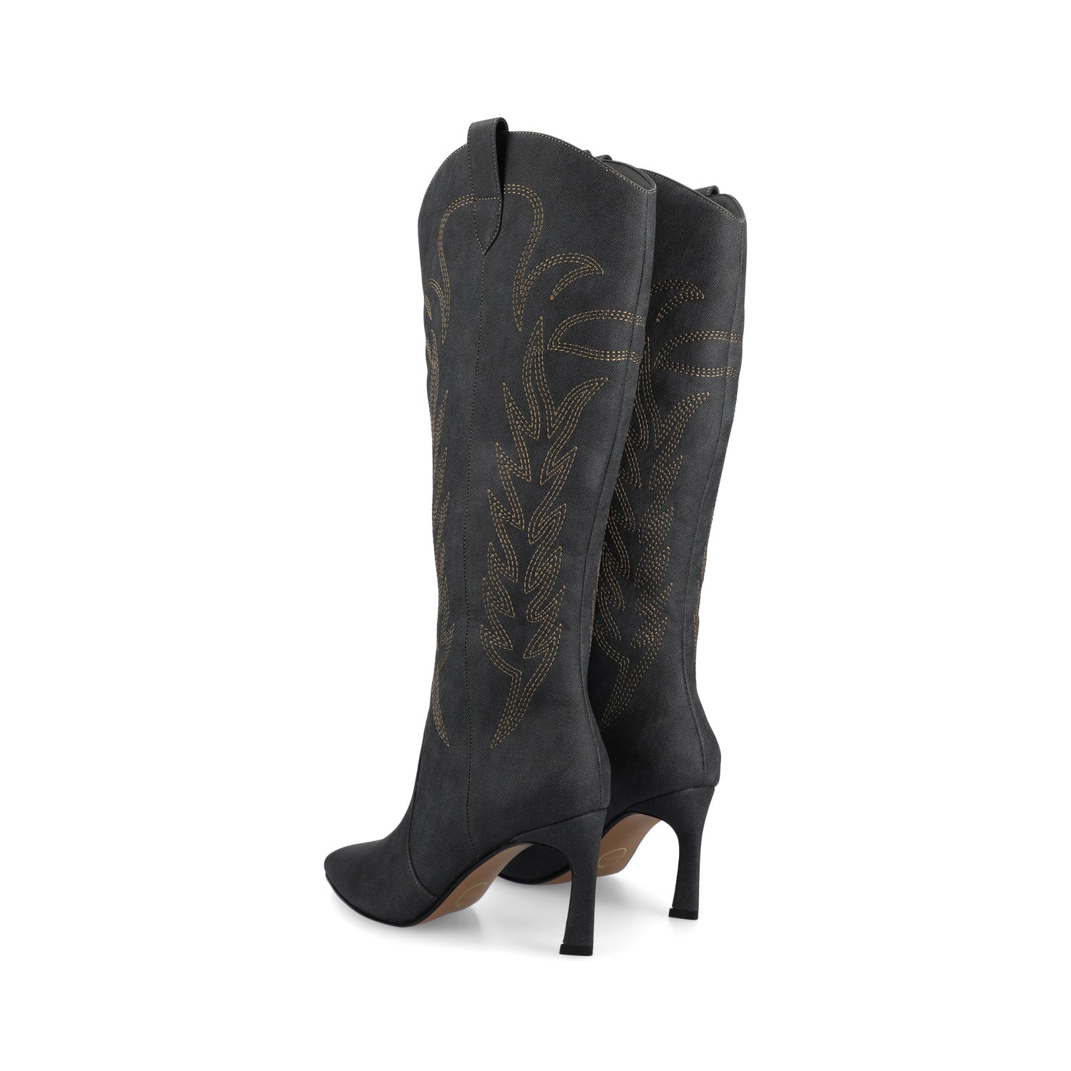 LARAMIE KNEE HIGH WESTERN BOOTS - Charcoal