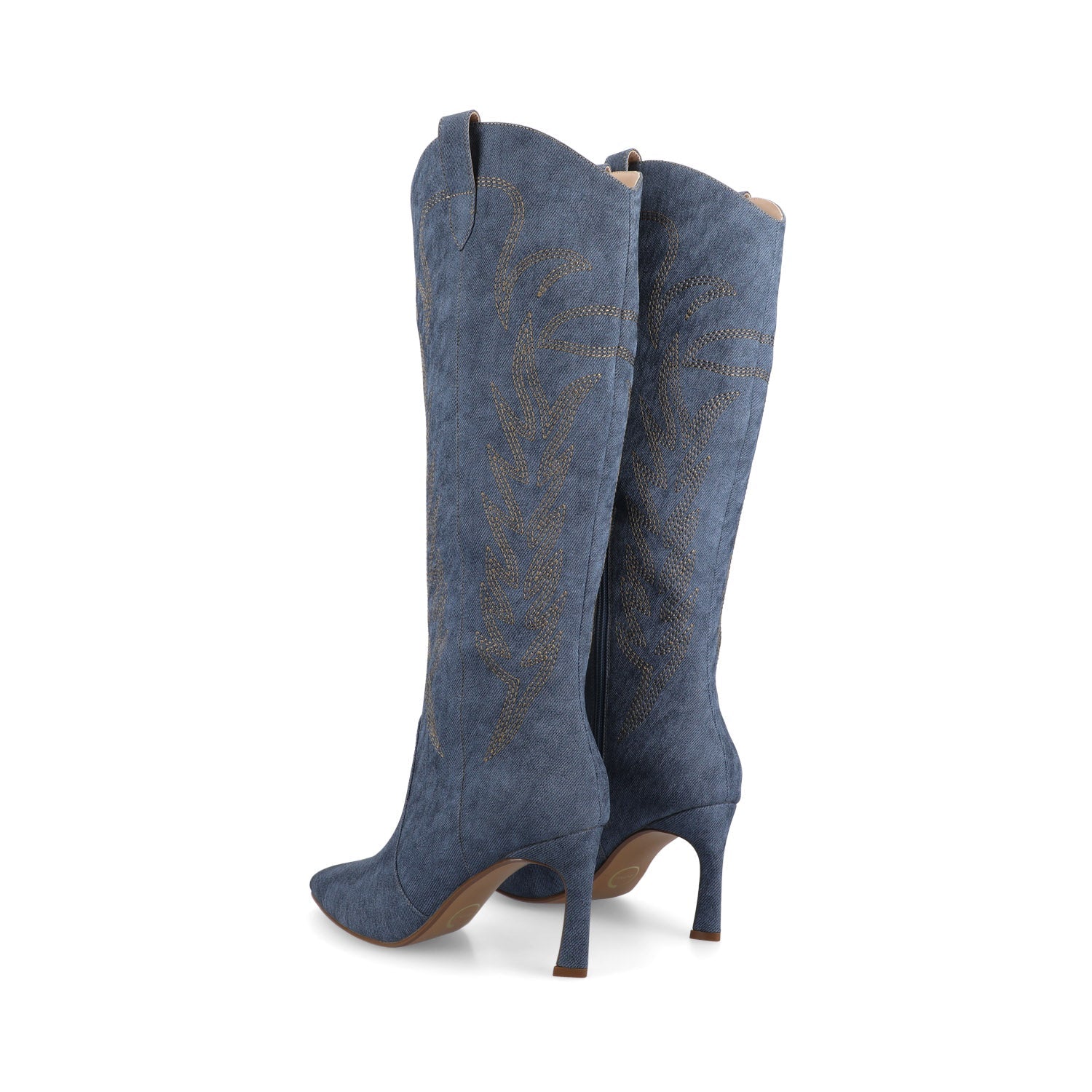 LARAMIE KNEE HIGH WESTERN BOOTS - Denim