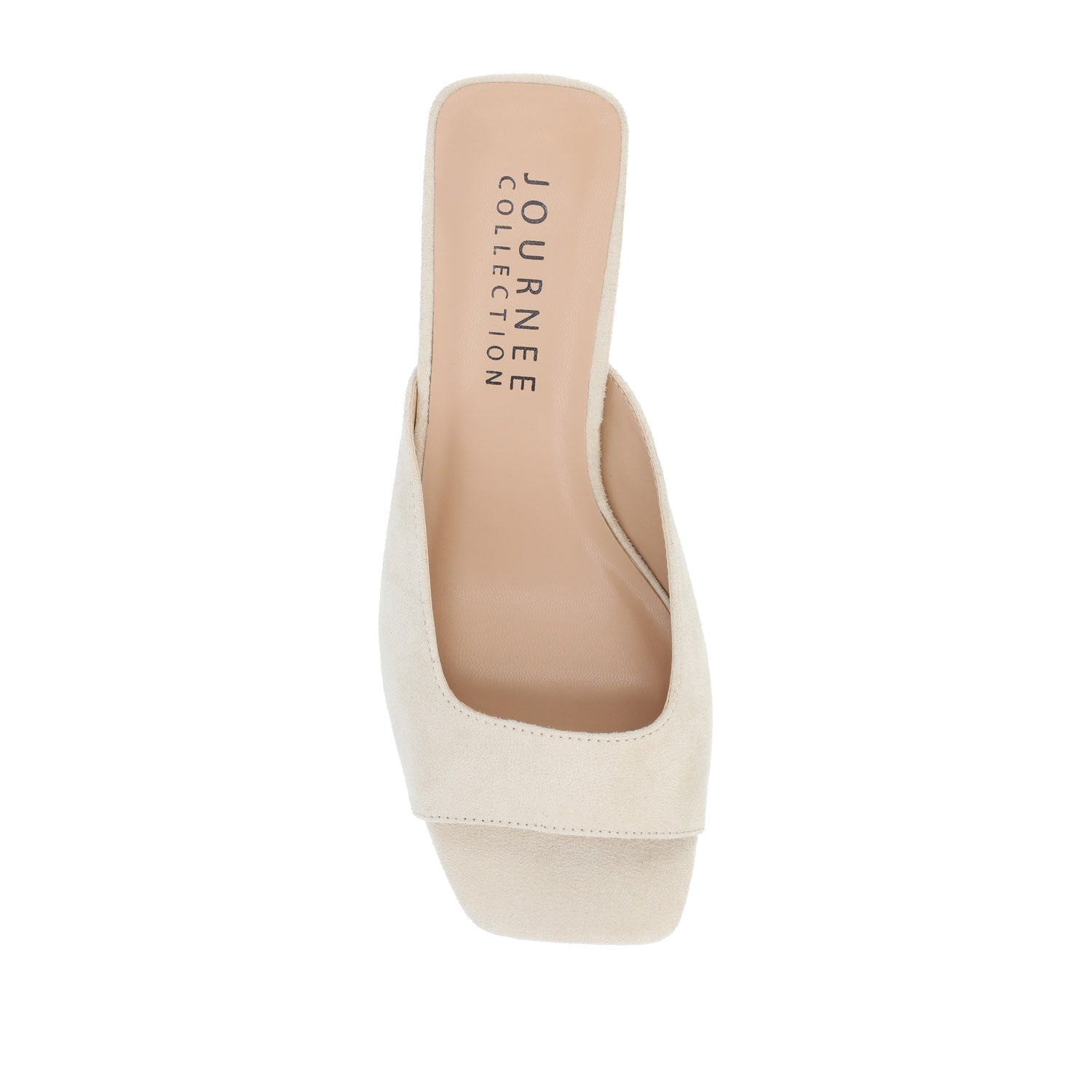 LARNA FAUX SUEDE PEEP TOE KITTEN HEELS - Bone