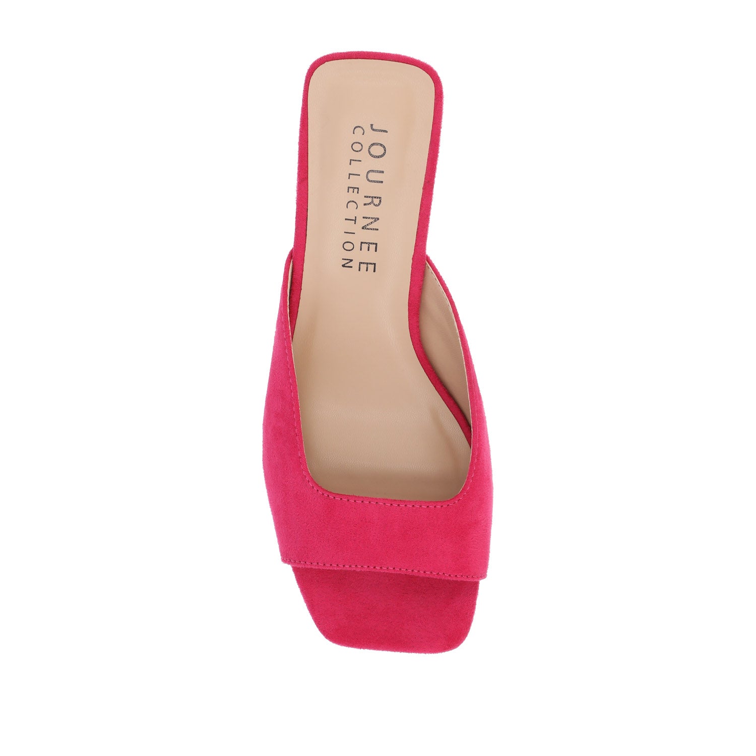LARNA FAUX SUEDE PEEP TOE KITTEN HEELS - Fuchsia