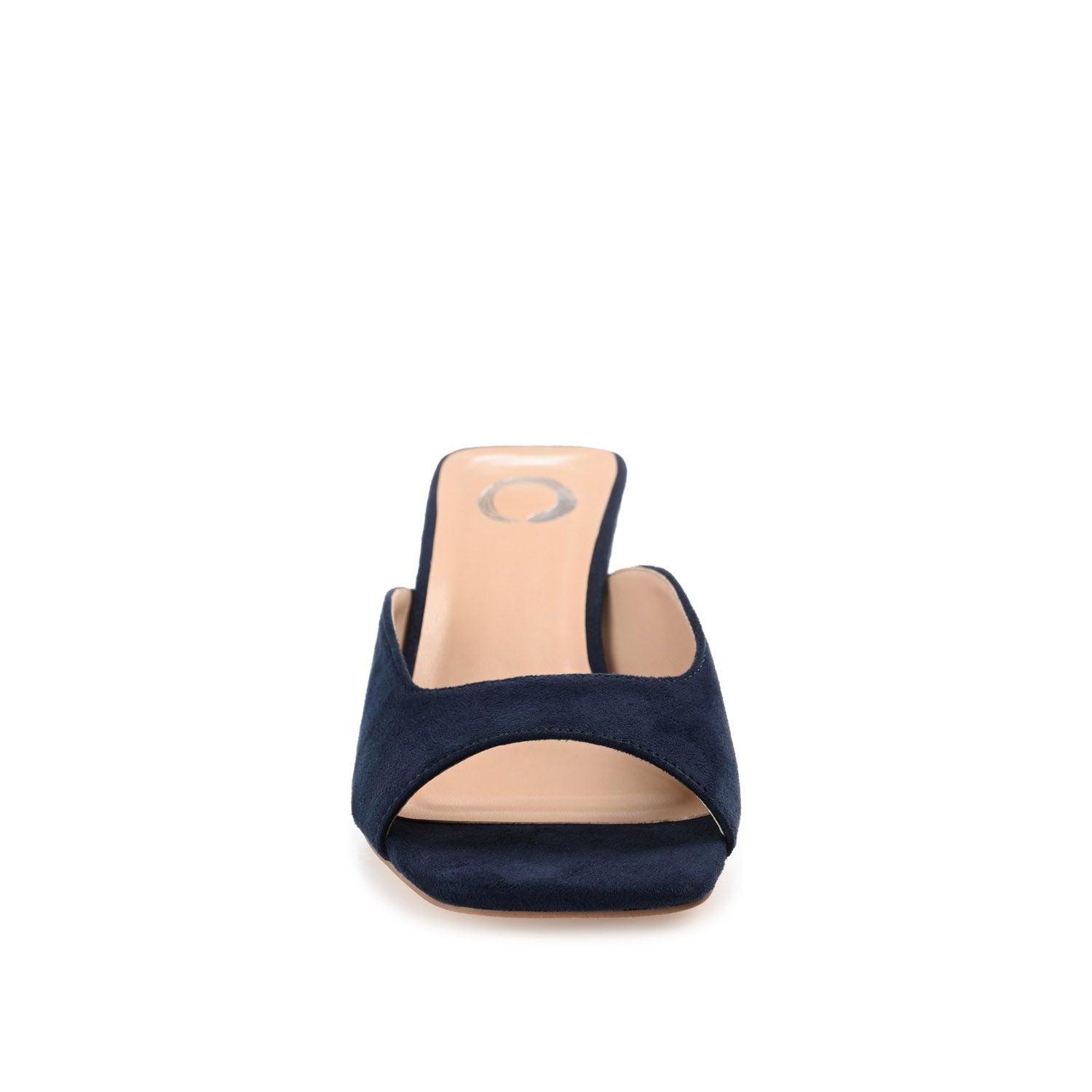 LARNA FAUX SUEDE PEEP TOE KITTEN HEELS - Navy Nubuck