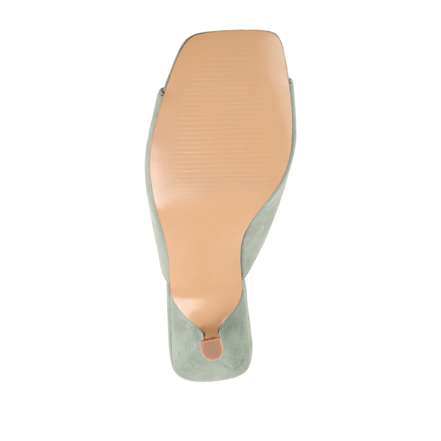 LARNA FAUX SUEDE PEEP TOE KITTEN HEELS IN WIDE - Sage