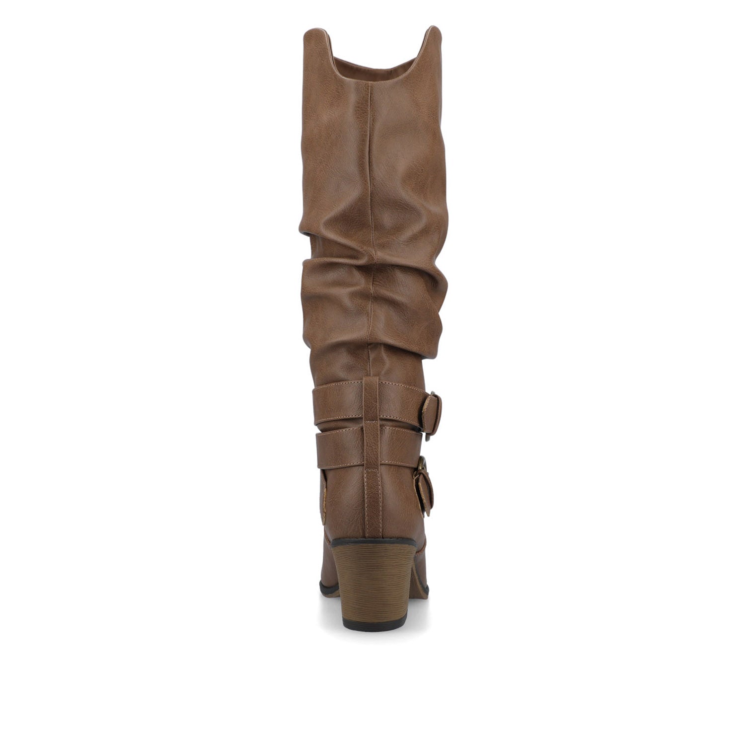 LATE KNEE-HIGH WESTERN BOOTS IN VEGAN LEATHER - Taupe PU