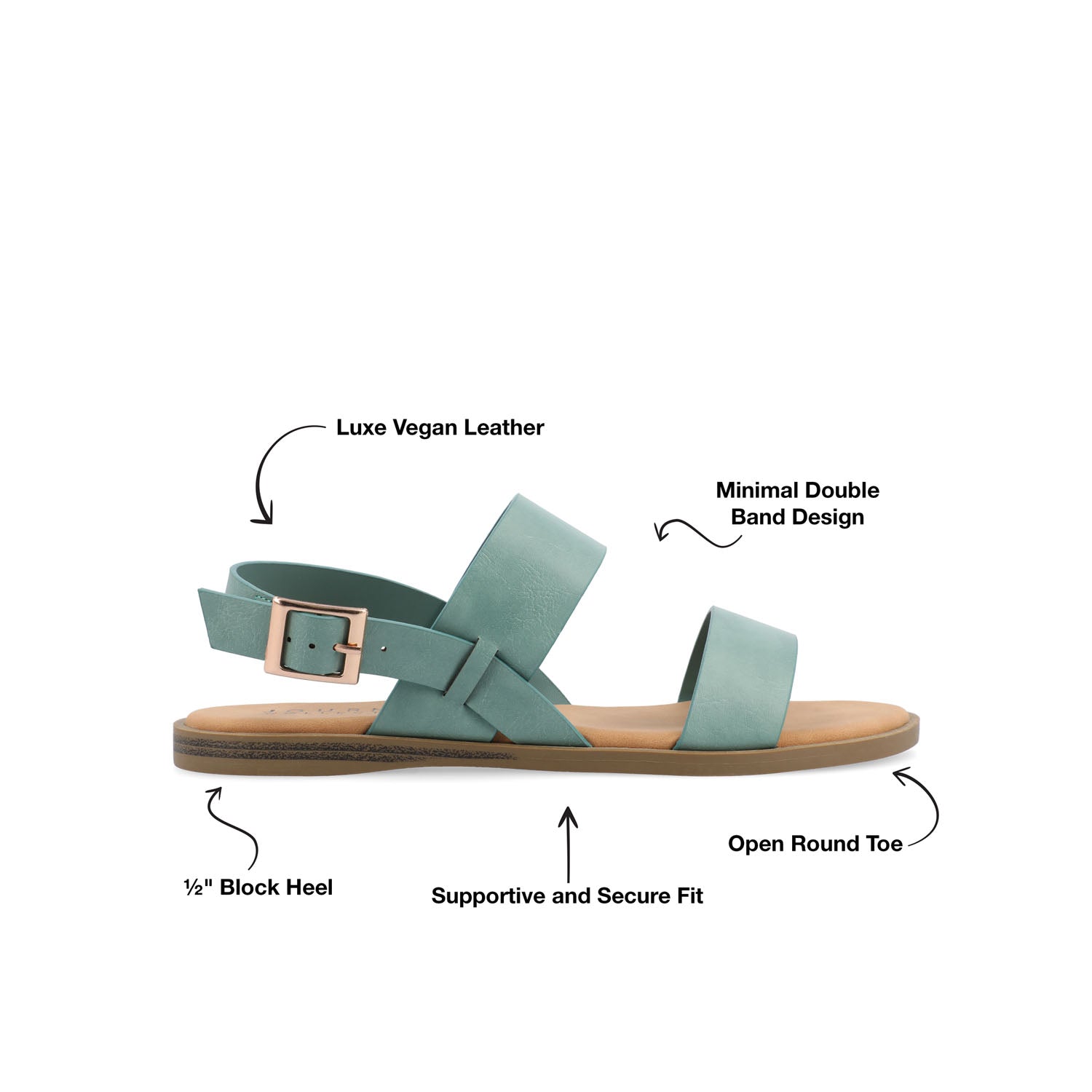 LAVINE SANDALS IN VEGAN LEATHER