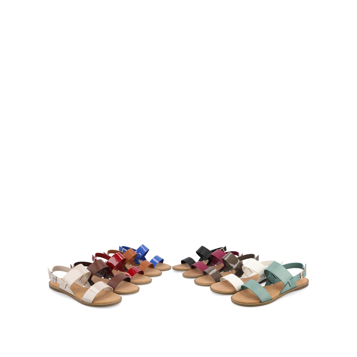 LAVINE STATEMENT MULTI STRAP SANDALS IN WIDE - Raspberry