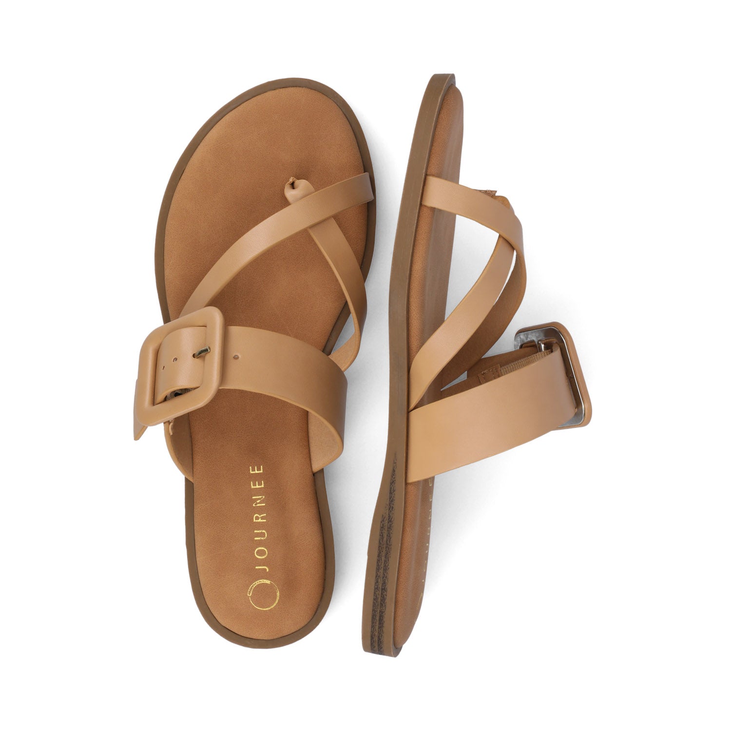 LAYRA FLAT SANDALS - Tan