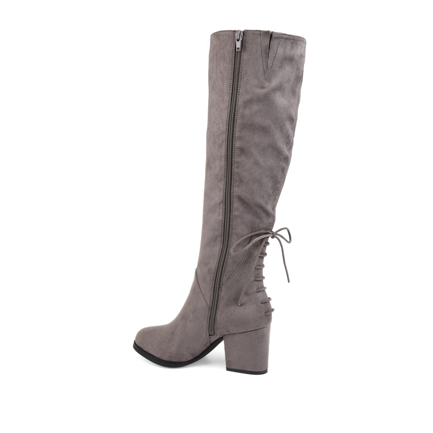 LEEDA KNEE-HIGH BOOTS IN WIDE CALF - Grey
