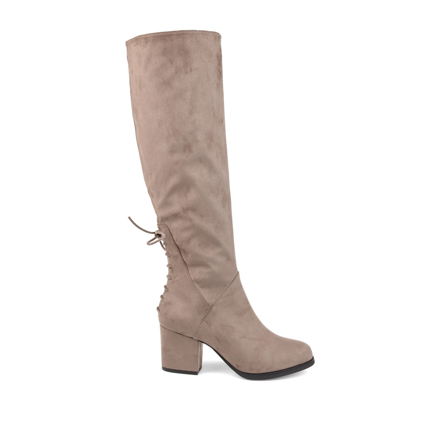 LEEDA KNEE-HIGH BOOTS IN FAUX SUEDE