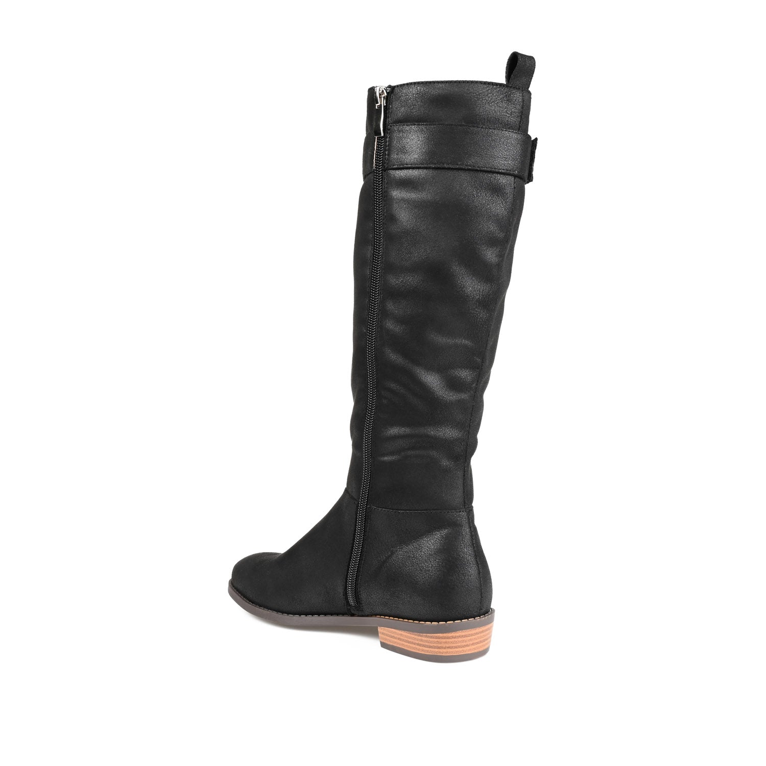 LELANNI KNEE-HIGH BOOTS IN VEGAN LEATHER - Black PU