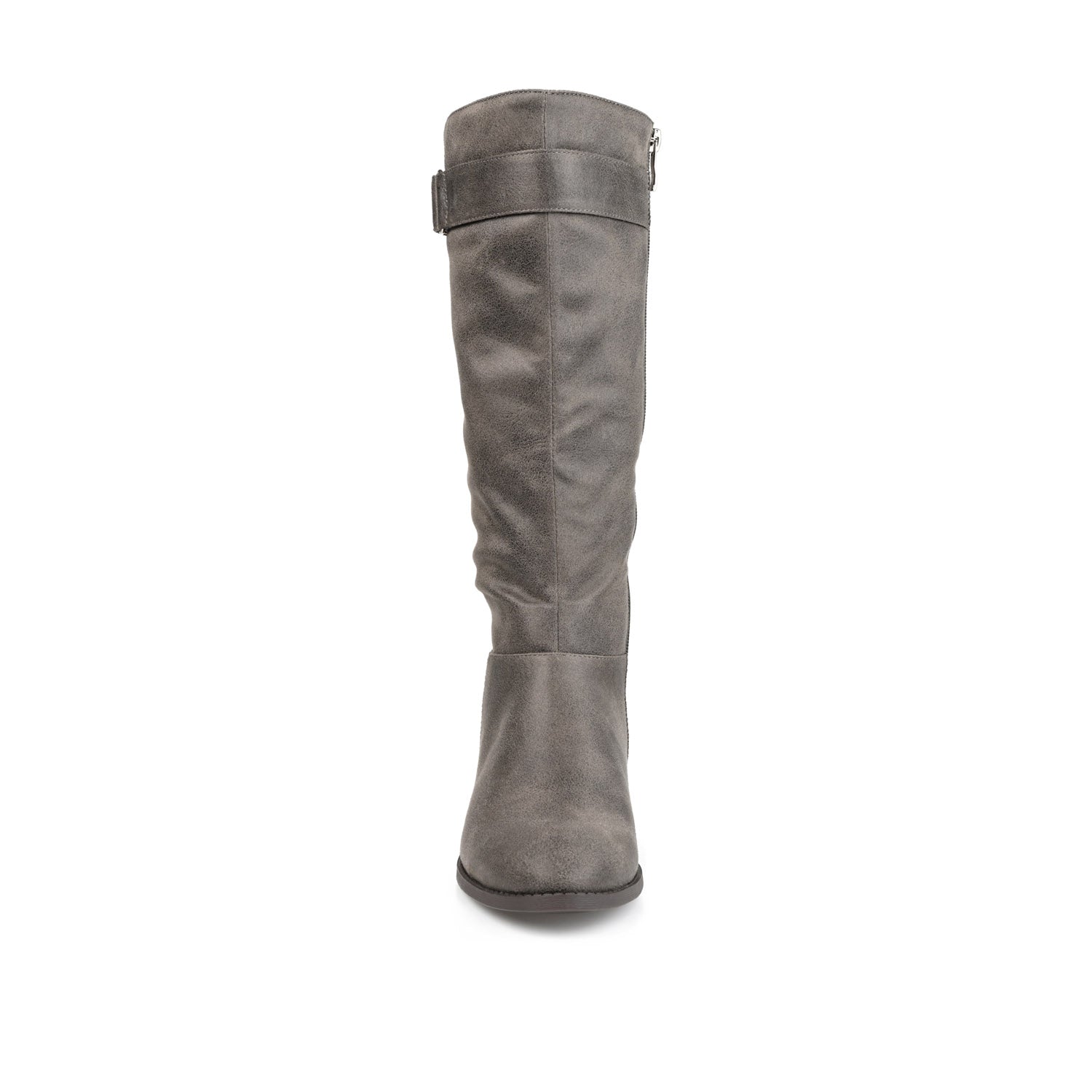 LELANNI KNEE-HIGH BOOTS IN VEGAN LEATHER - Grey PU