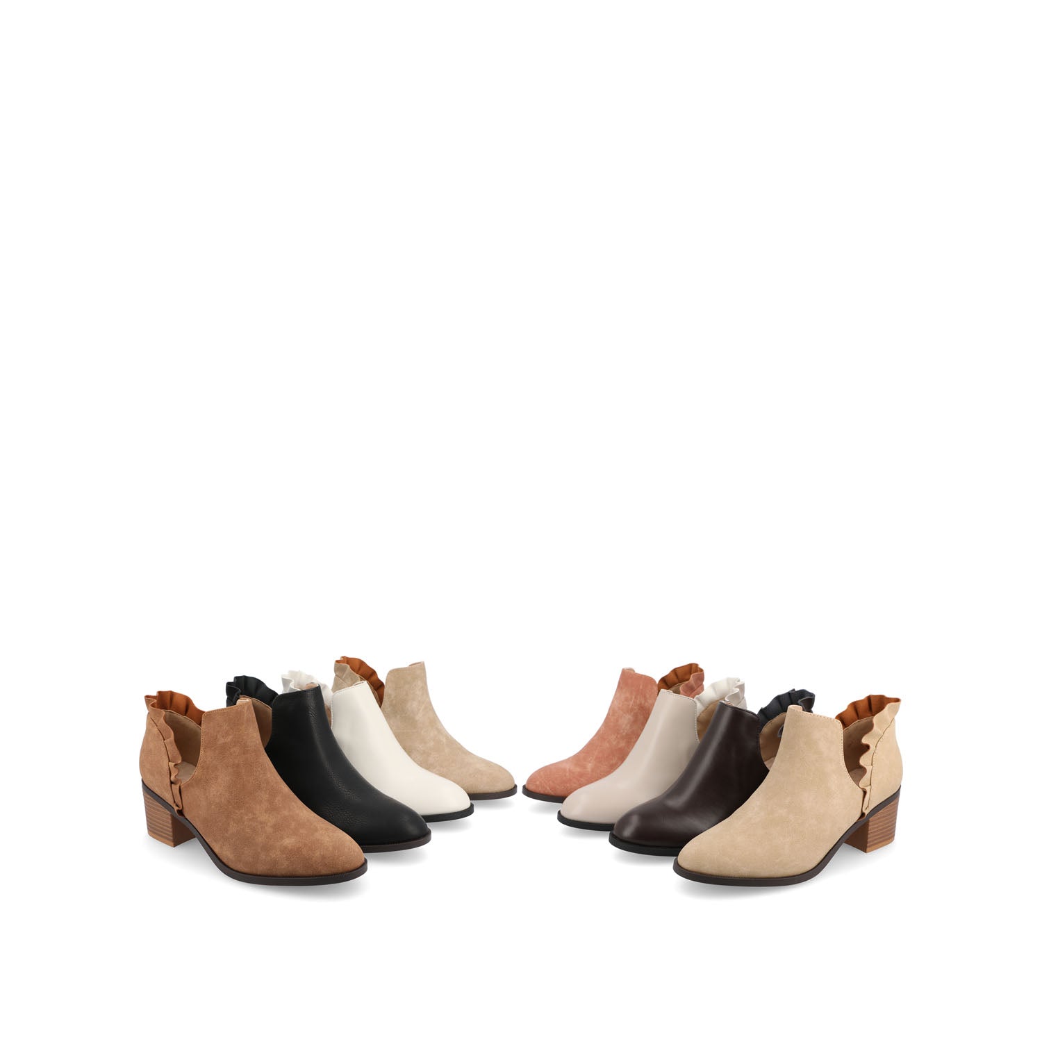 LENNIE BLOCK HEELED BOOTIES IN VEGAN LEATHER