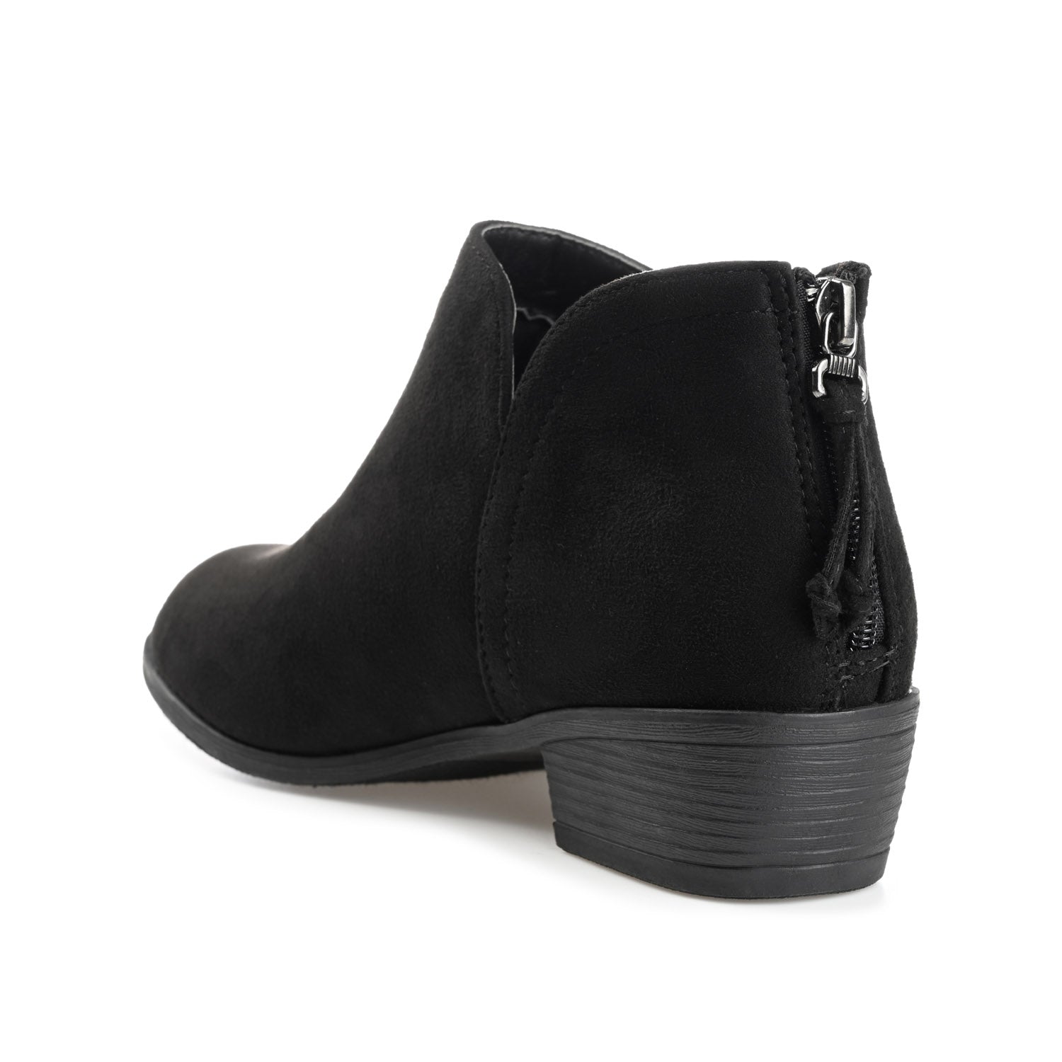 LIVVY FAUX SUEDE ZIP-UP BOOTIES IN WIDE