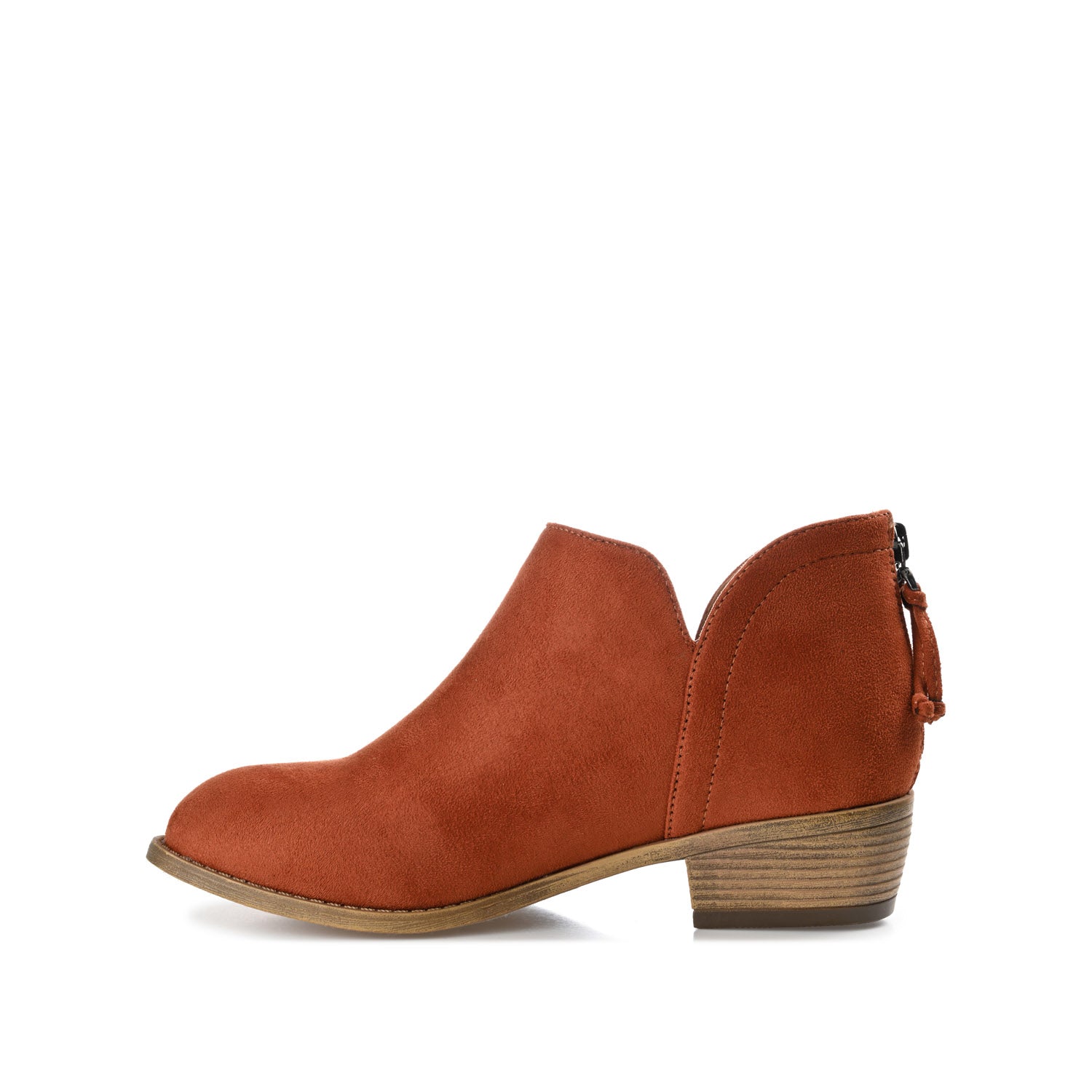 LIVVY FAUX SUEDE ZIP-UP BOOTIES IN WIDE