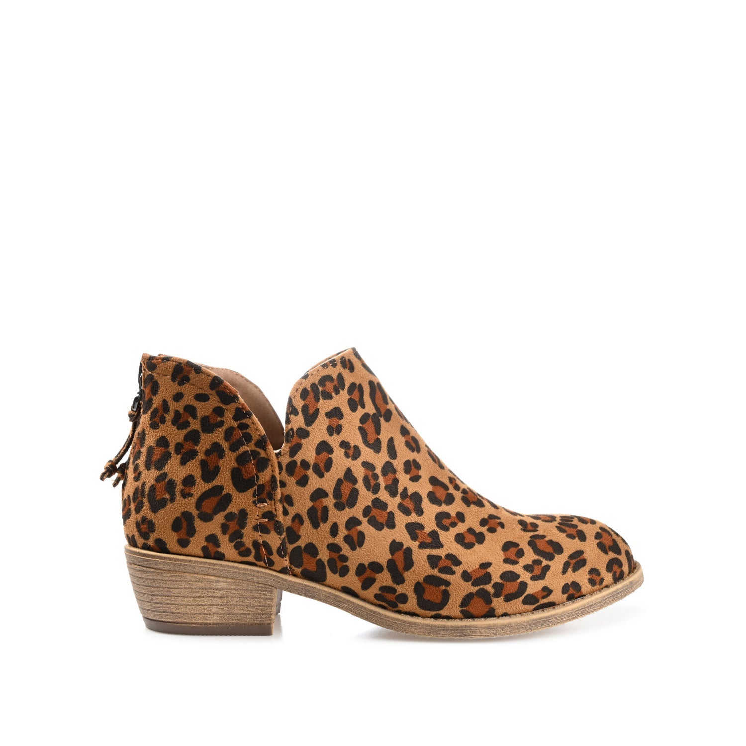 LIVVY ZIP-UP BOOTIES IN FAUX SUEDE - Leopard Faux Suede 3