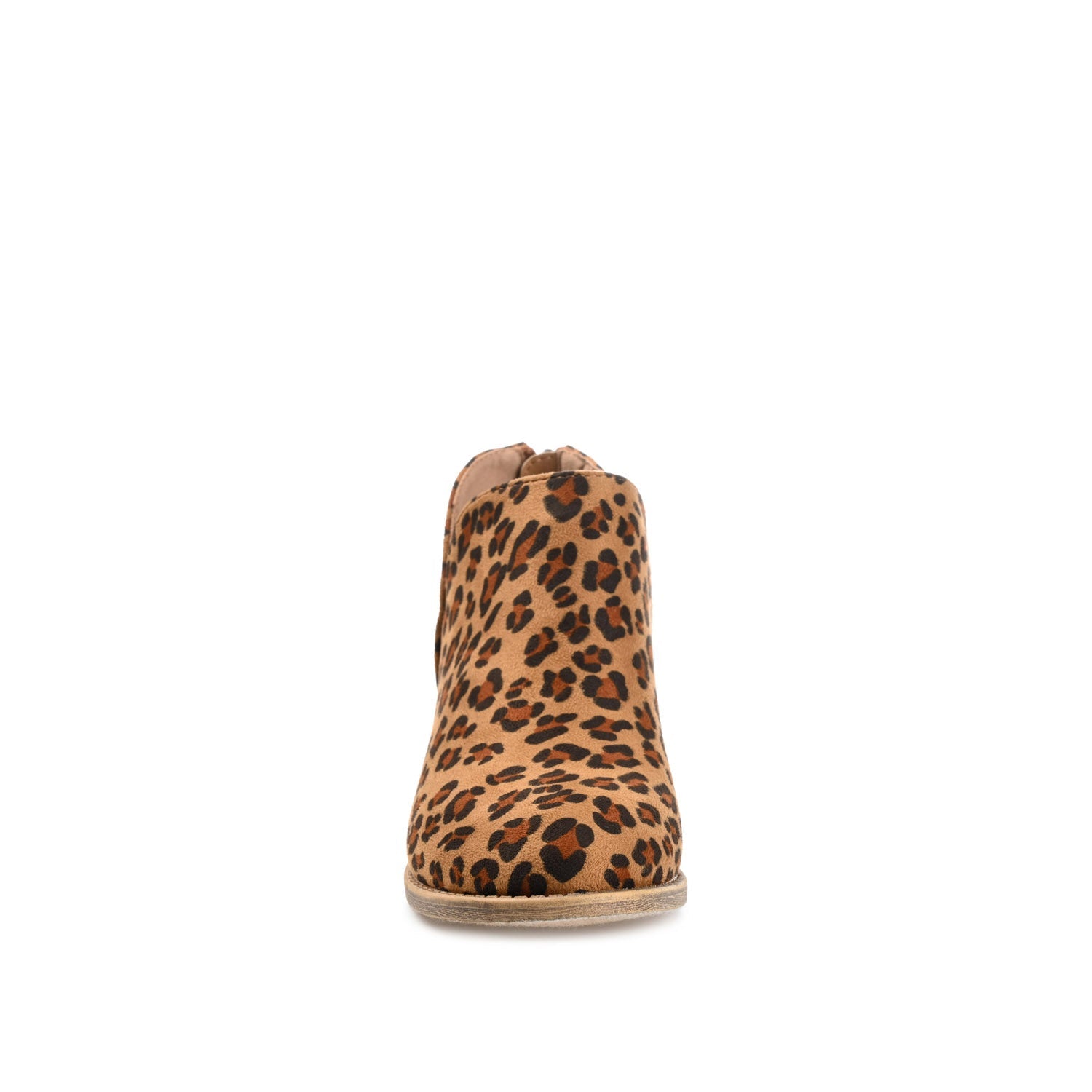LIVVY FAUX SUEDE ZIP-UP BOOTIES IN WIDE - Leopard