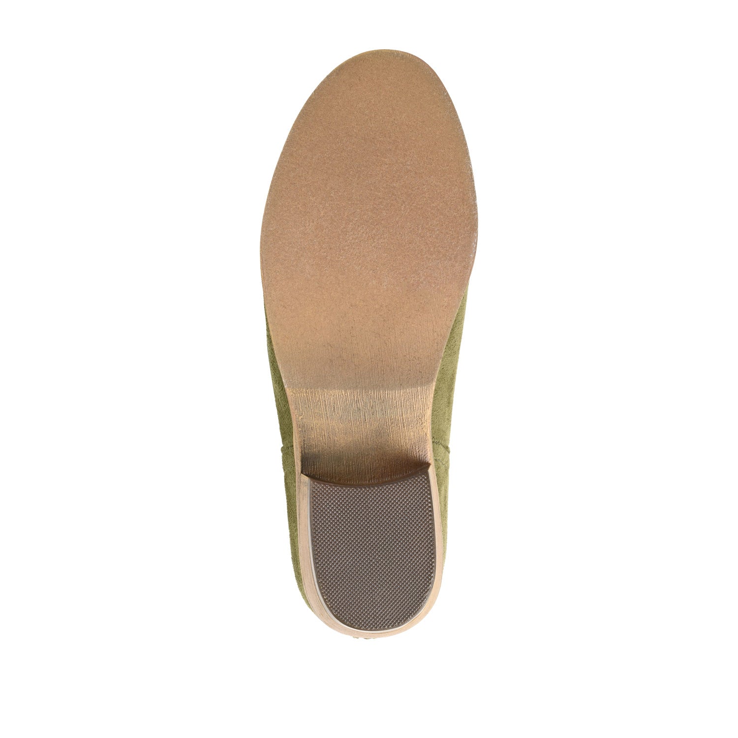 LIVVY FAUX SUEDE ZIP-UP BOOTIES IN WIDE - Olive