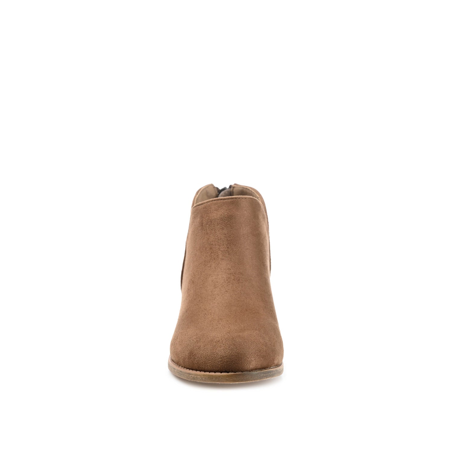 LIVVY FAUX SUEDE ZIP-UP BOOTIES IN WIDE