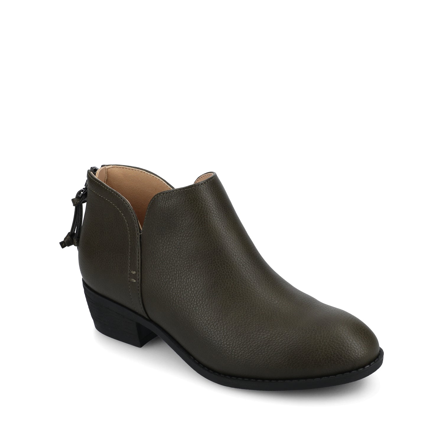 LIVVY ZIP-UP BOOTIES - Vintage Olive