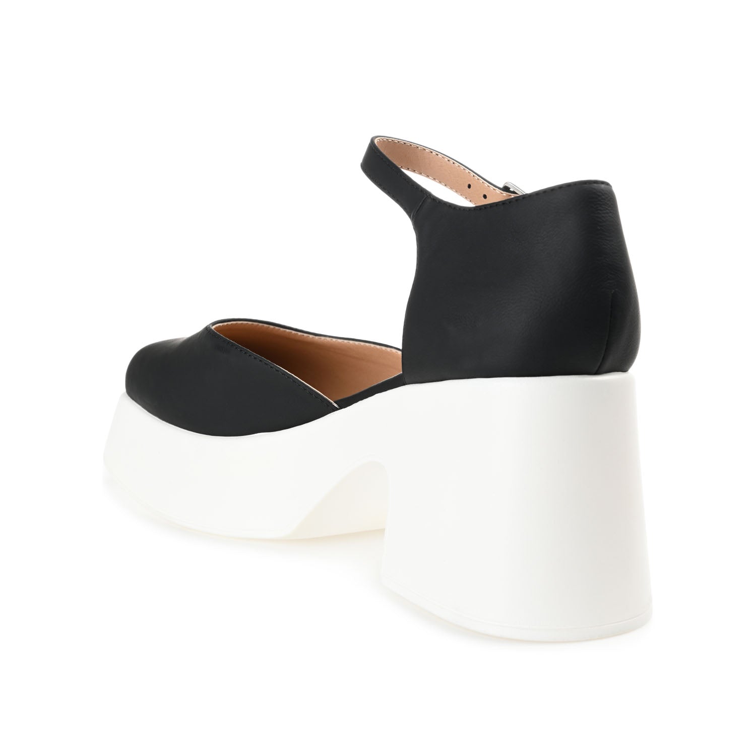 LIZAA PLATFORM D'ORSAY IN VEGAN LEATHER - Black
