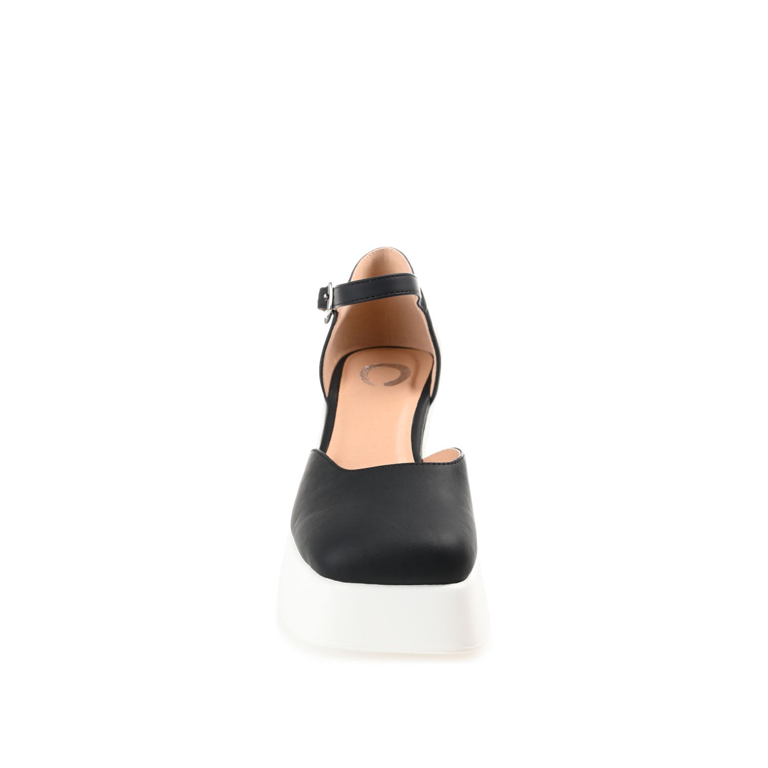LIZAA PLATFORM D'ORSAY IN VEGAN LEATHER - Black