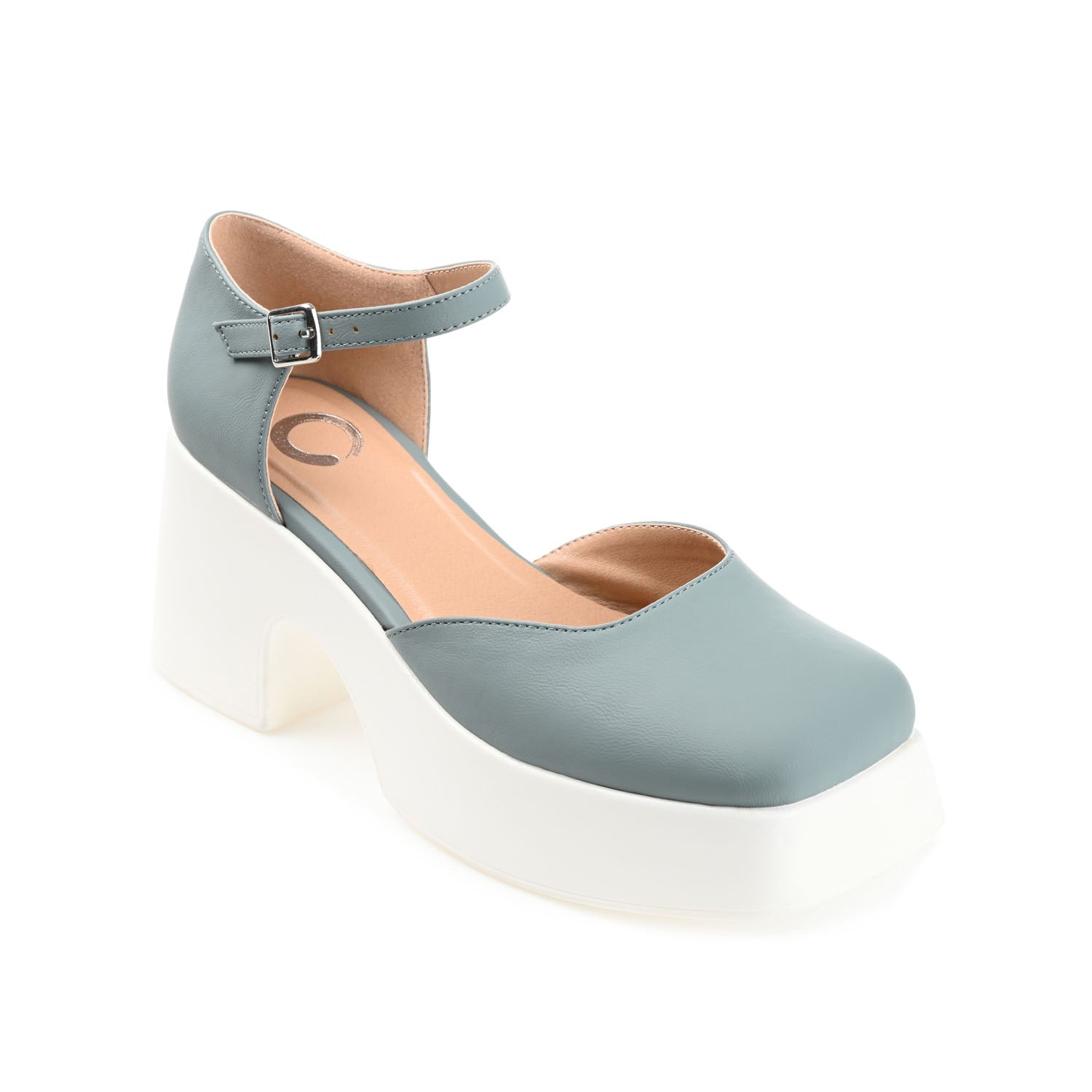 LIZAA PLATFORM D'ORSAY IN VEGAN LEATHER - Blue