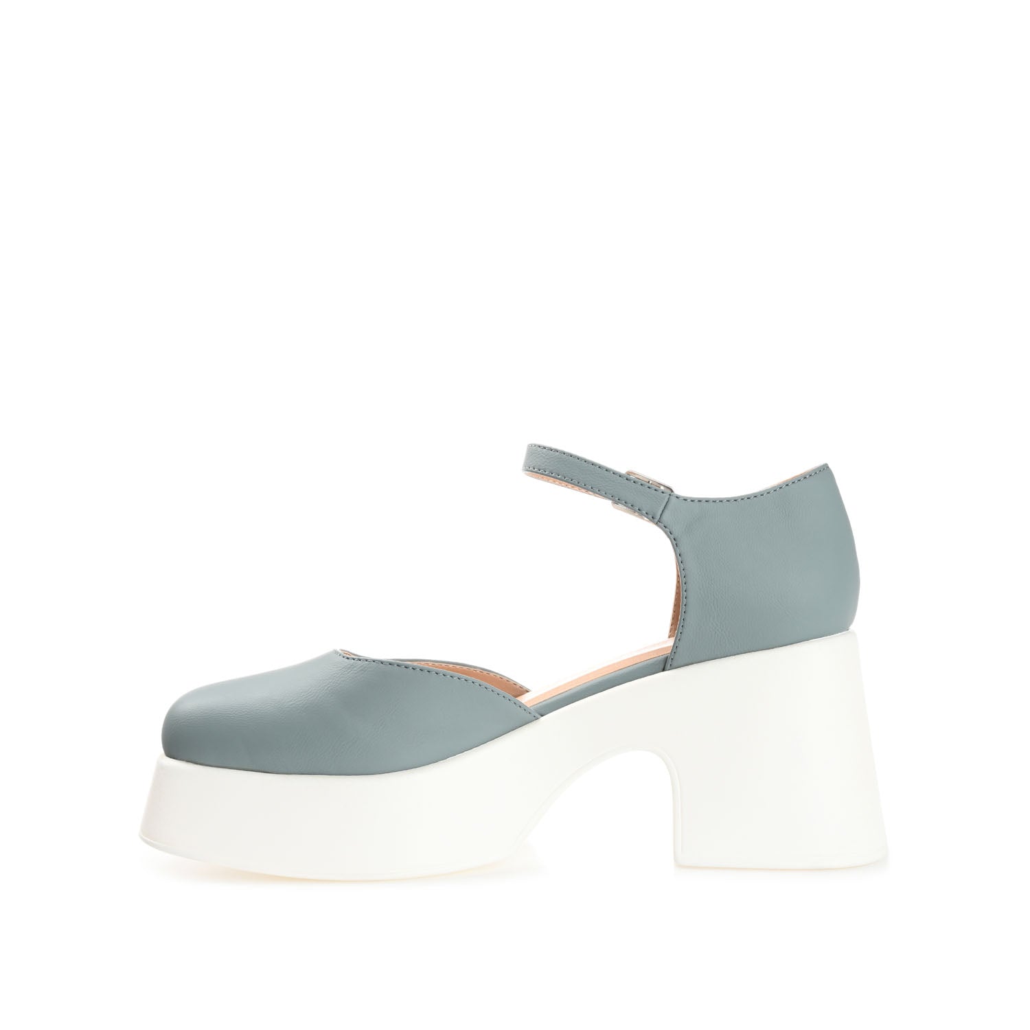 LIZAA PLATFORM D'ORSAY IN VEGAN LEATHER - Blue